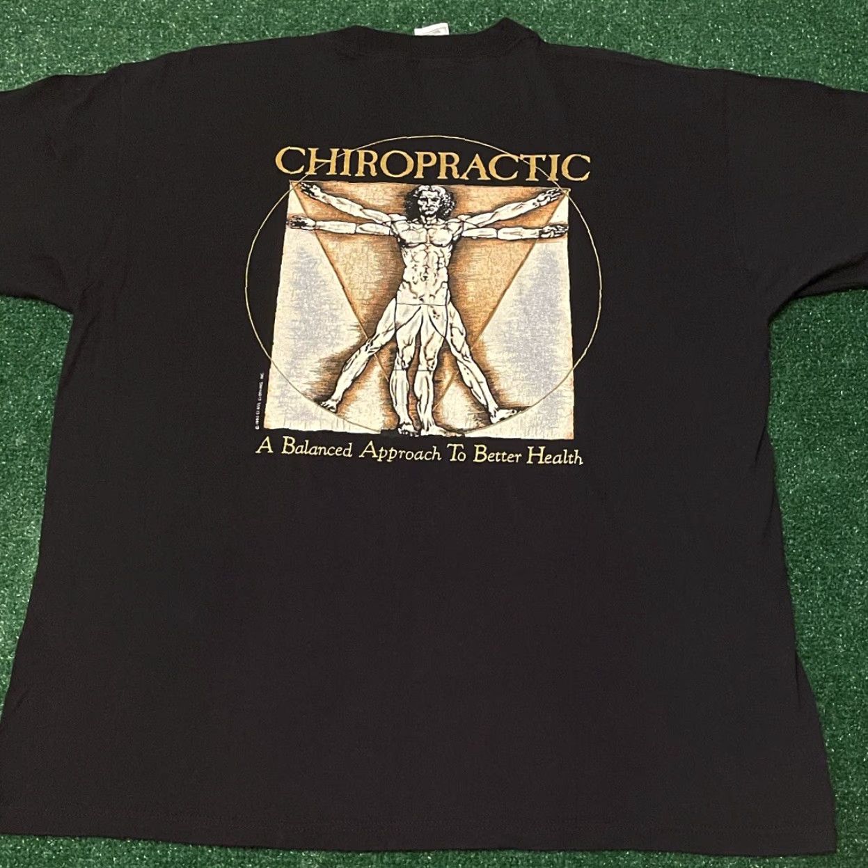 Vintage VINTAGE 90s Balance Approach To Health Chiropactic 1993 Art Tee Shirt XL Men Black T-Shirt Size US XL / EU 56 / 4 - 5 Thumbnail