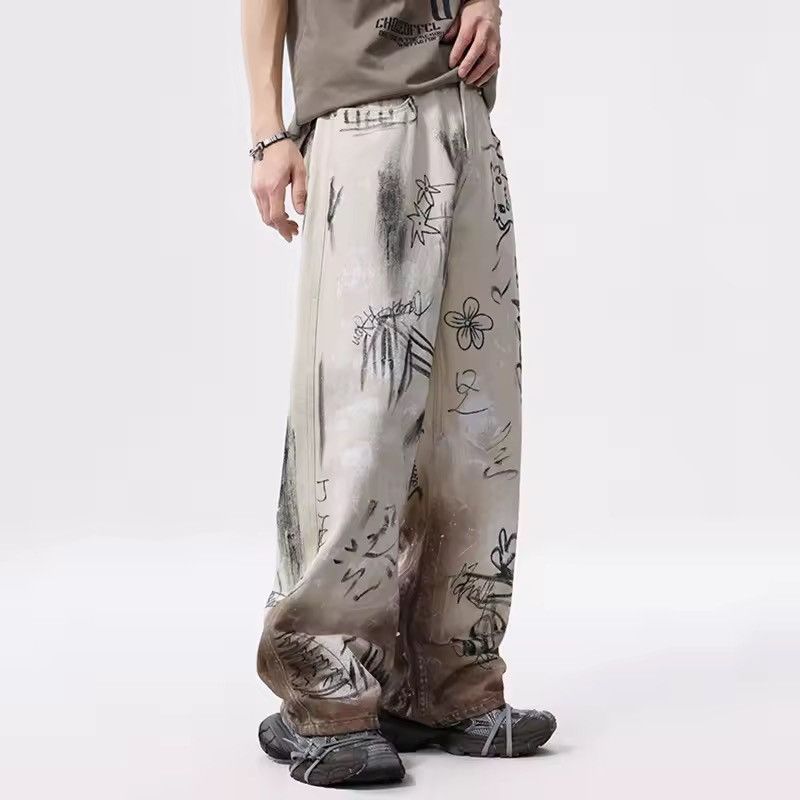 Graffiti contrast color denim
