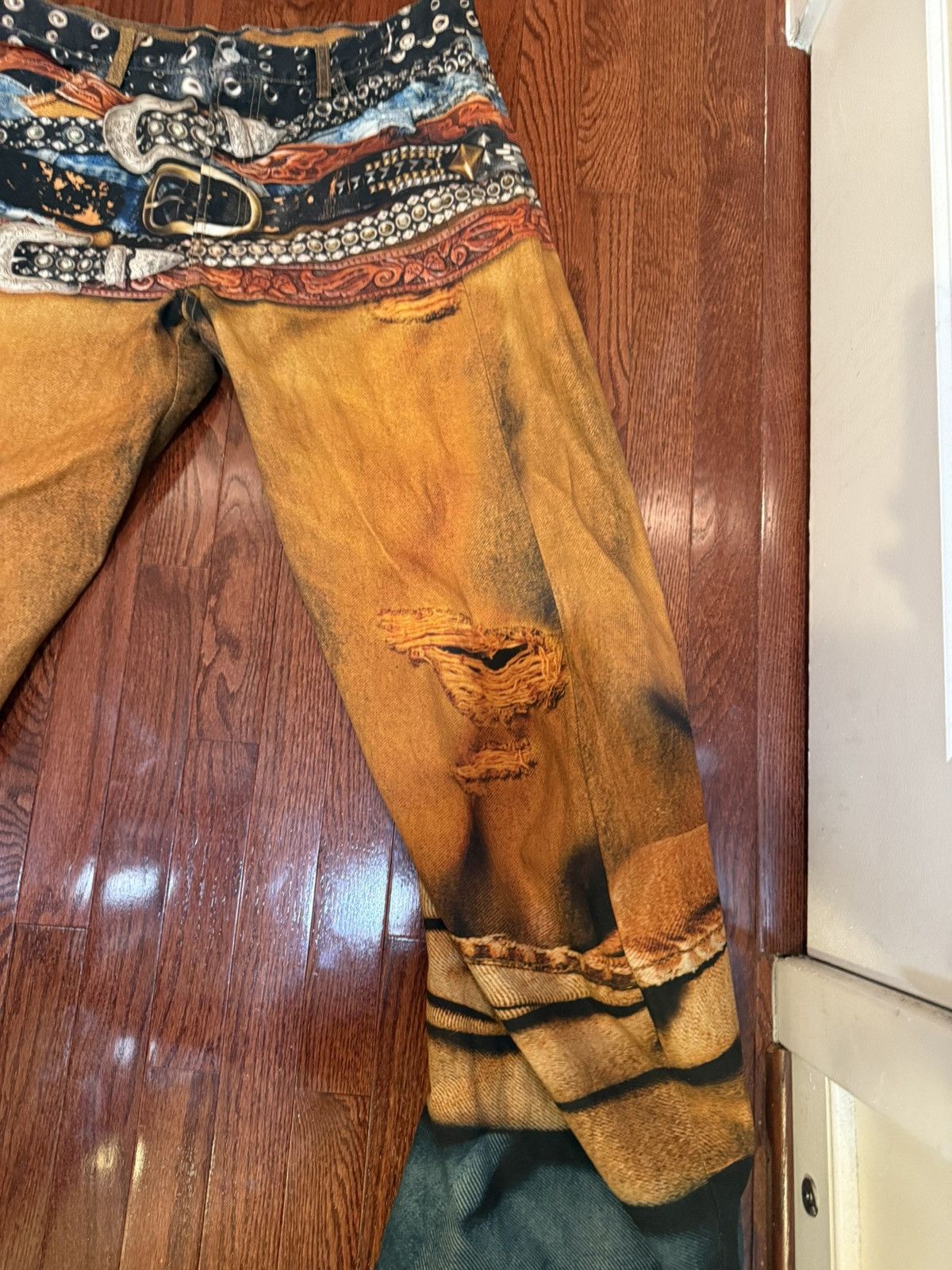 Acne Studios Acne Studio Trompe Orange Stacked Belt Jeans Size US 36 / EU 52 - 2 Thumbnail