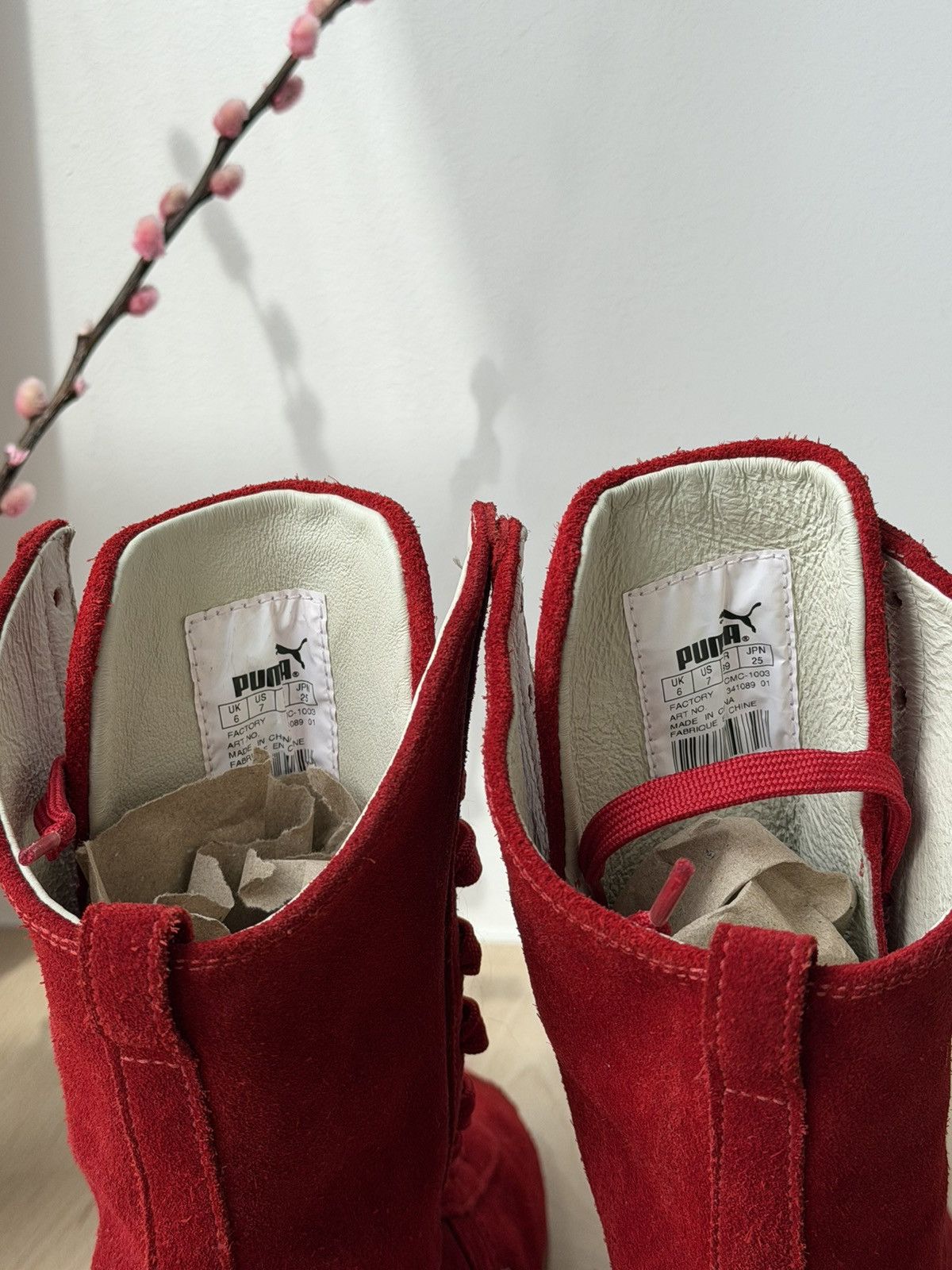 Puma Retro Puma Suede Red Boxing Lace up Boots Size US 9 / IT 39 - 8 Thumbnail