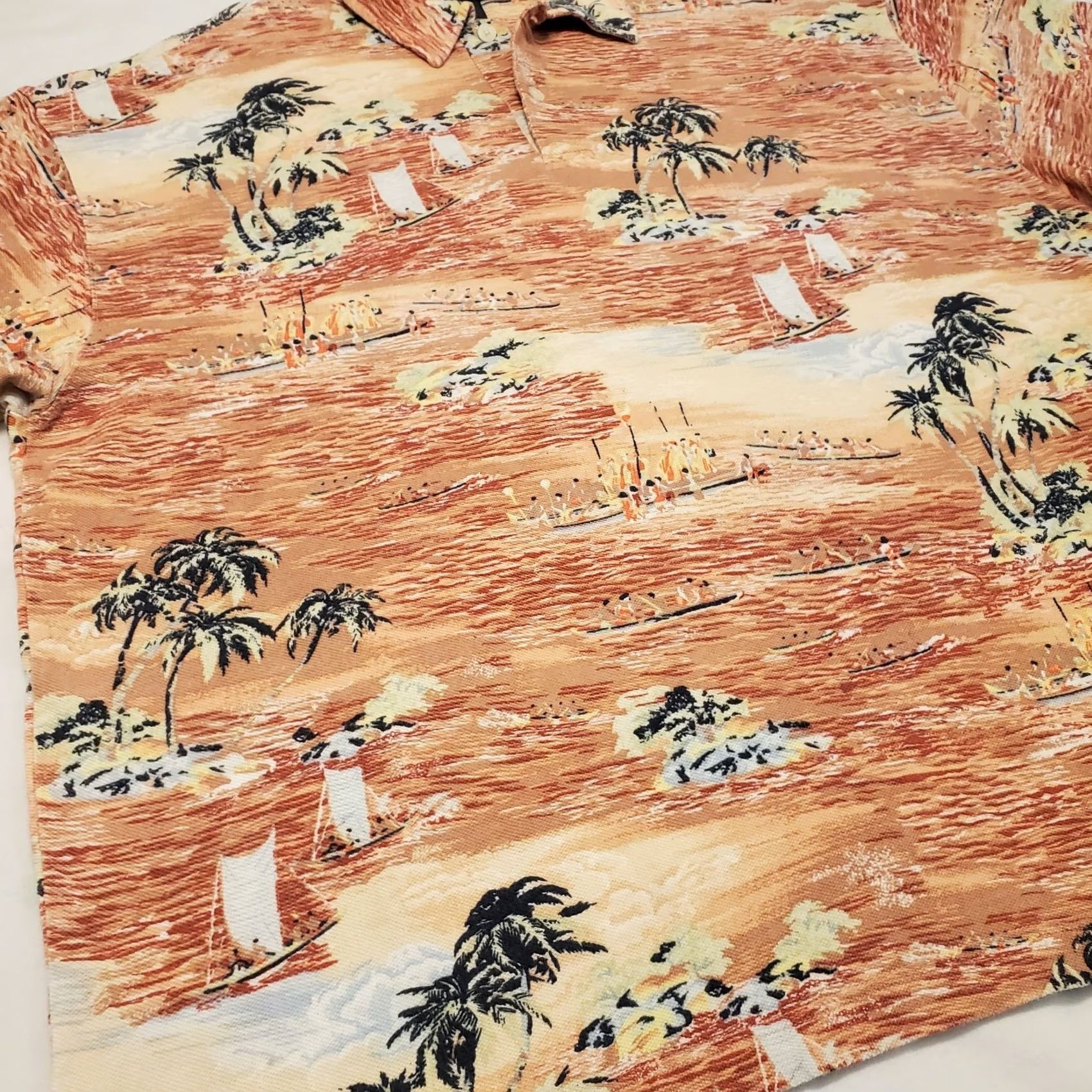 Banana Republic Banana Republic Shirt Mens Sz XL Tropical Print Summer Polo Resort Travel Beach Size US XL / EU 56 / 4 - 3 Thumbnail