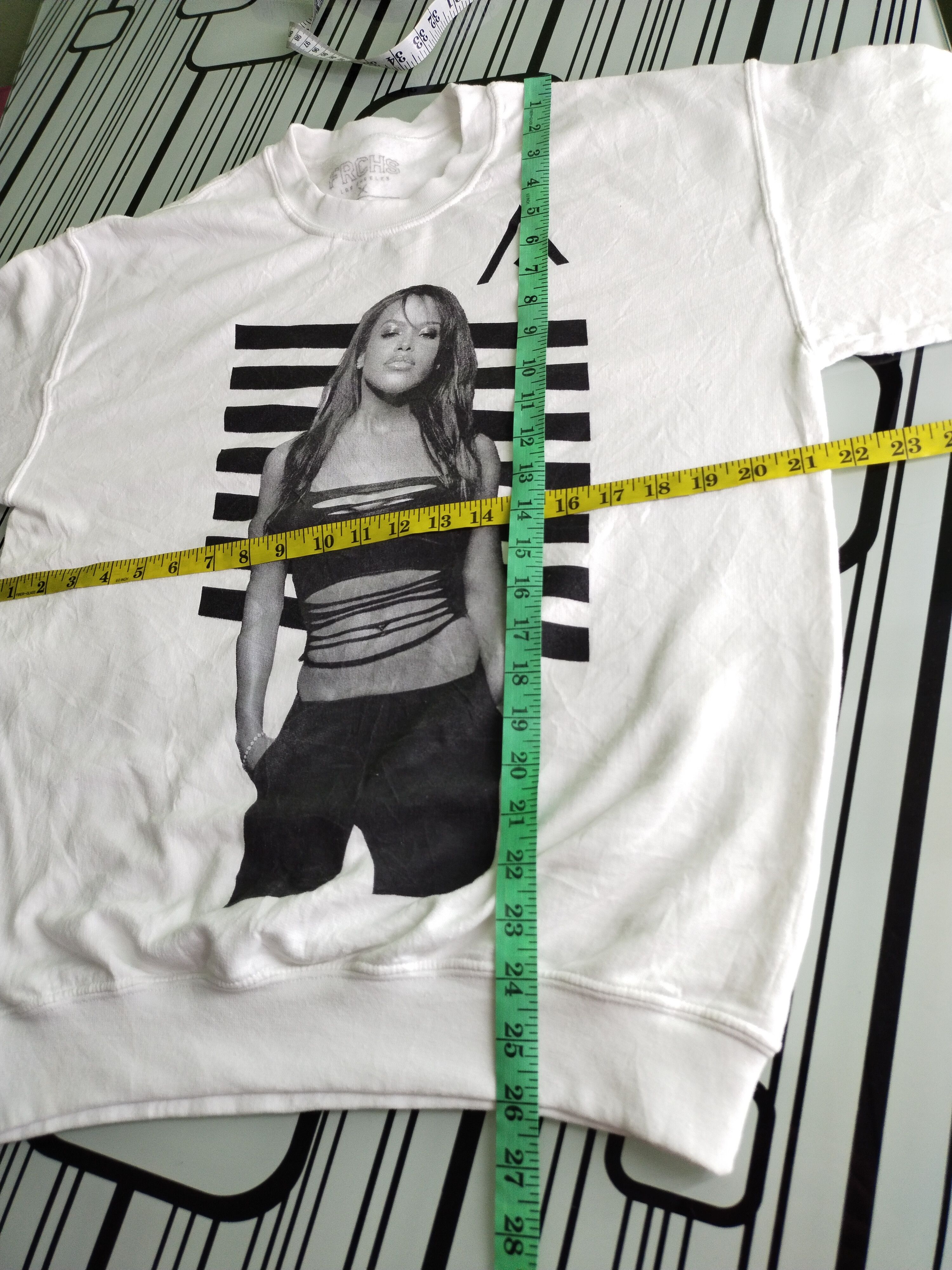 Band Tees × Rap Tees Aaliyah x FRCHS White Sweatshirt Size US M / EU 48-50 / 2 - 8 Thumbnail