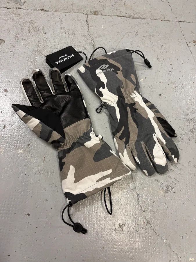 Balenciaga SS2025 Balenciaga Camo Pattern Ski Winter Gloves Size ONE SIZE - 5 Thumbnail