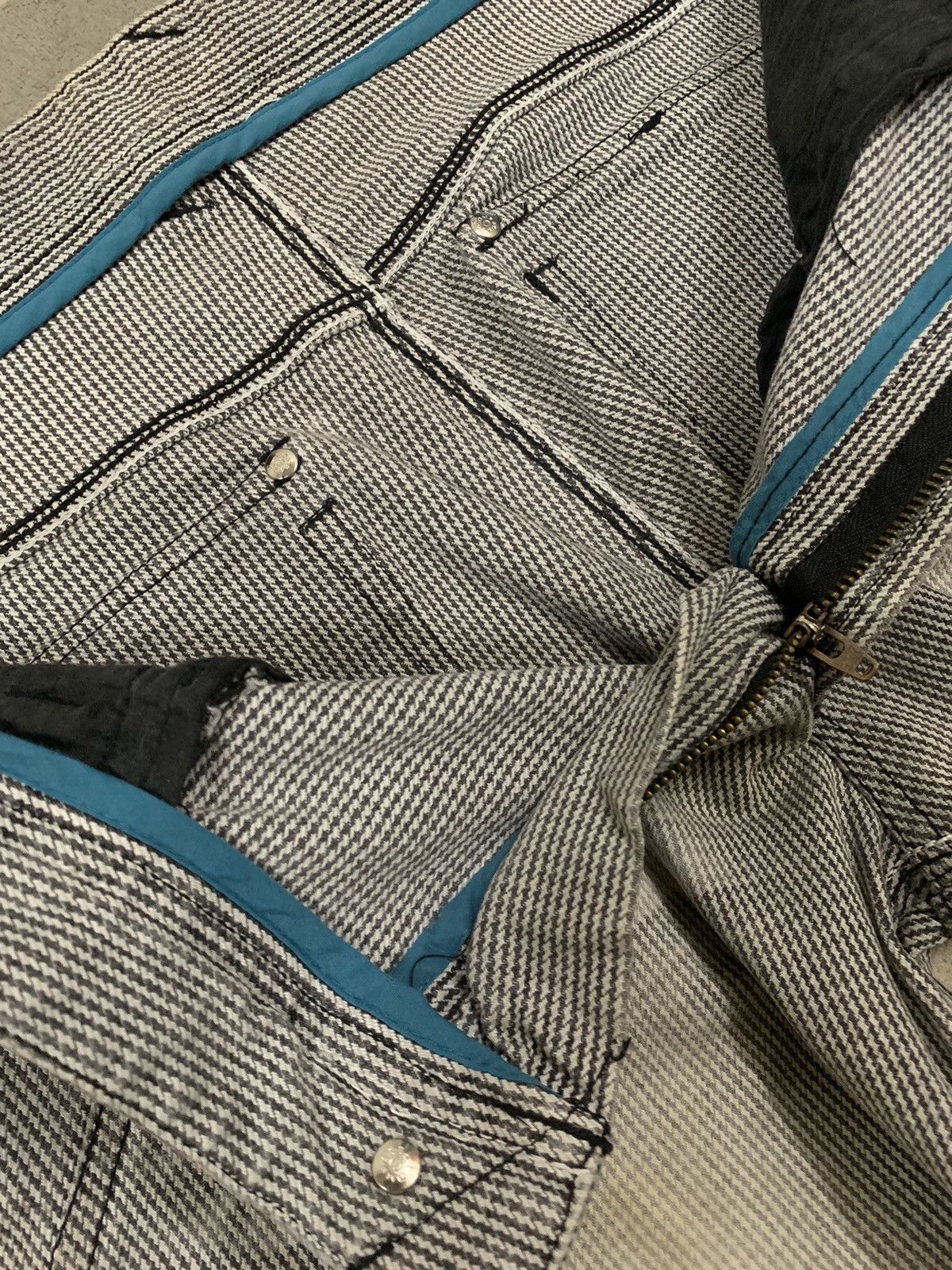 If Six Was Nine Japanese Brand Houndstooth Clawmark Faded Bootcut Punk Jeans Size US 34 / EU 50 - 18 Thumbnail