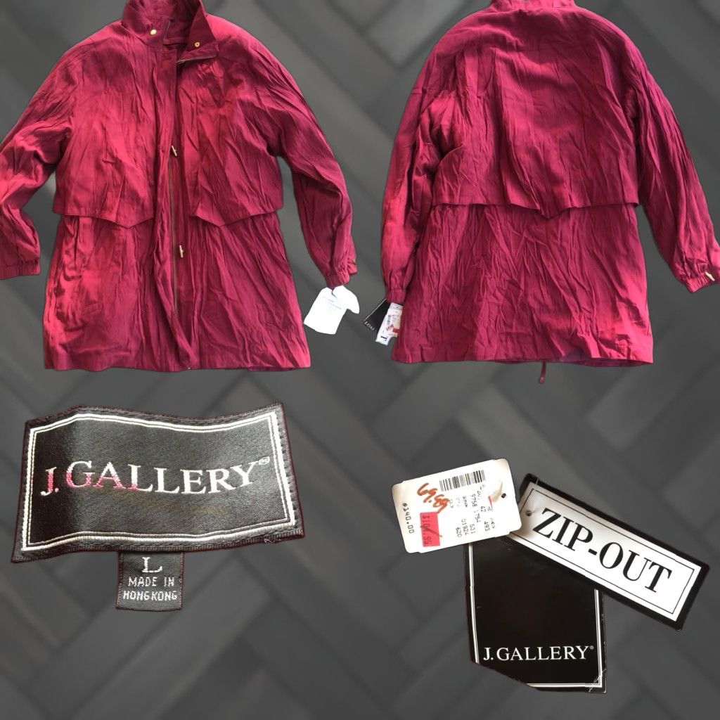 Vintage VINTAGE Z Gallery Coat Jacket Cranberry Style 011924 Sz L NWT Retail 40 Jacket Womens Red 90s Style Zip Out Liner Size L / US 10 / IT 46 - 1 Thumbnail