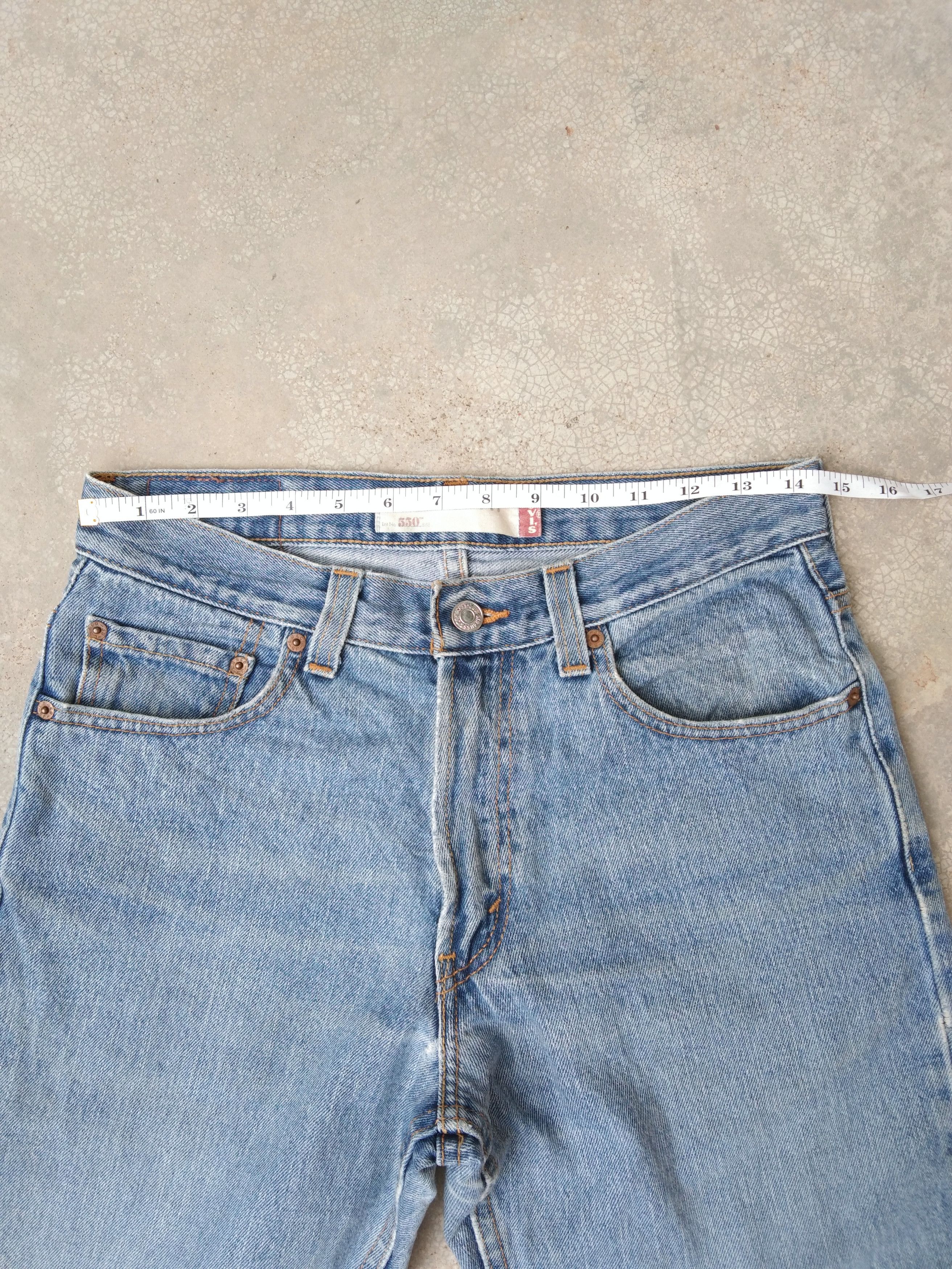 Levi's Vintage Levi's Jeans 550 Blue Washed Relaxed Fit 29x30 Size US 29 - 6 Thumbnail