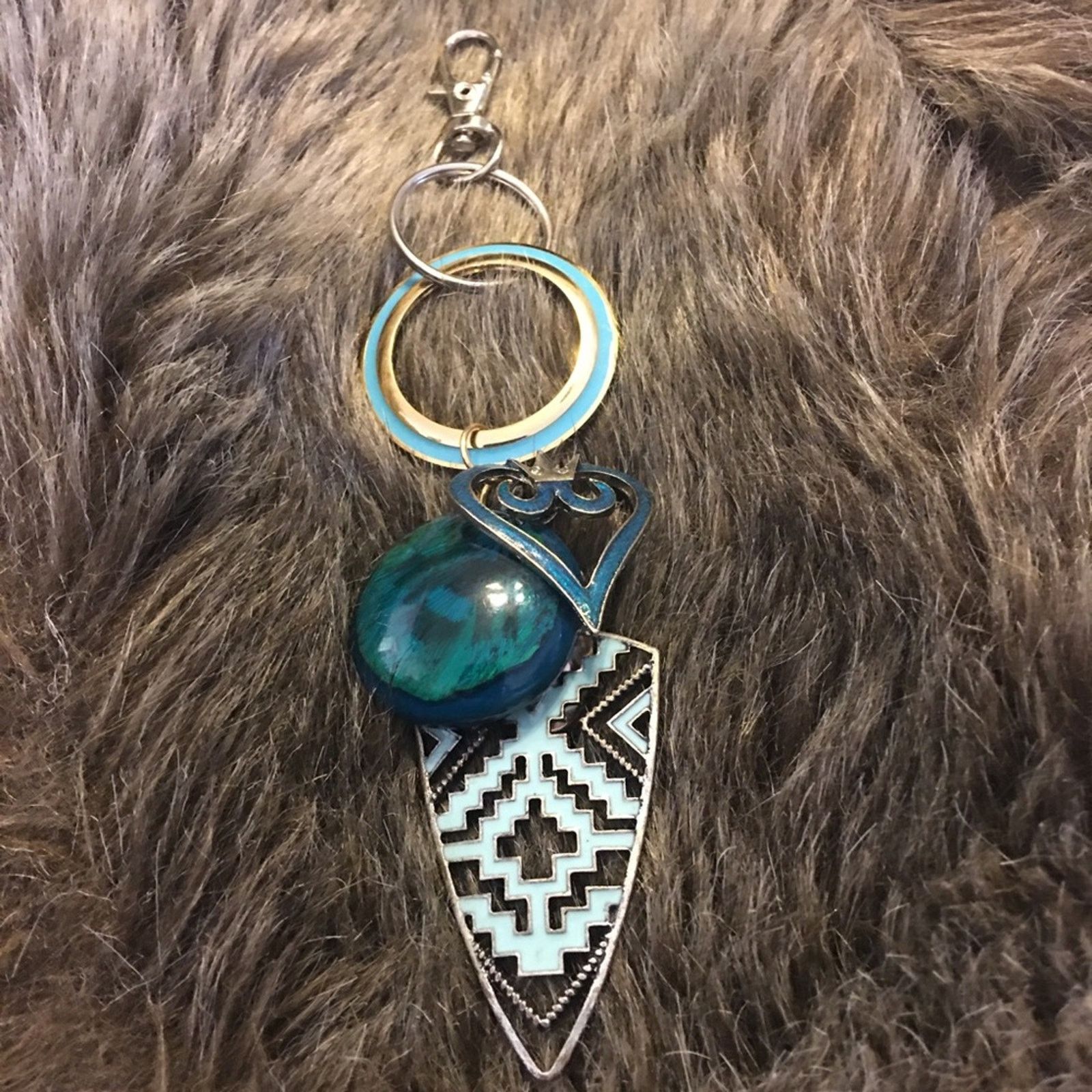 Vintage Vintage repurpose salvaged estate gem keychain Size ONE SIZE - 3 Thumbnail