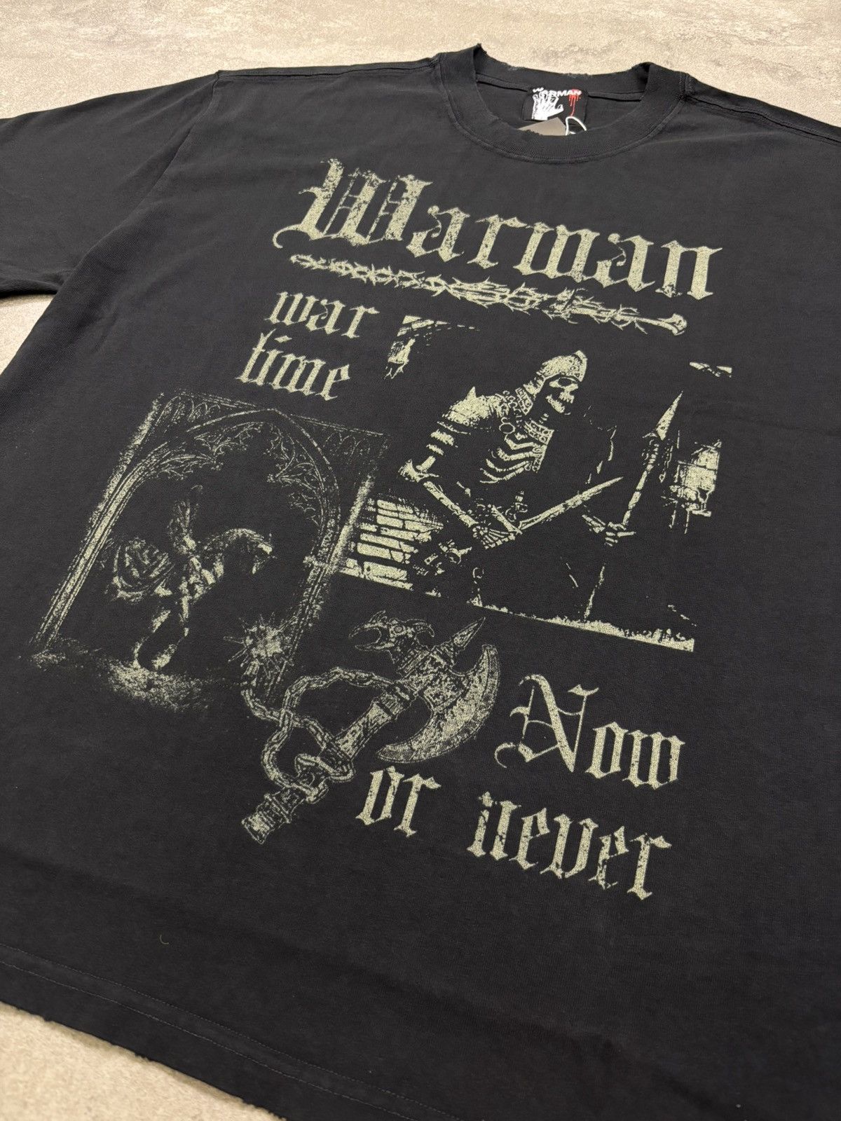 Vintage Warman Knight Conquest Graphic T-Shirt, Black Size US S / EU 44-46 / 1 - 3 Thumbnail