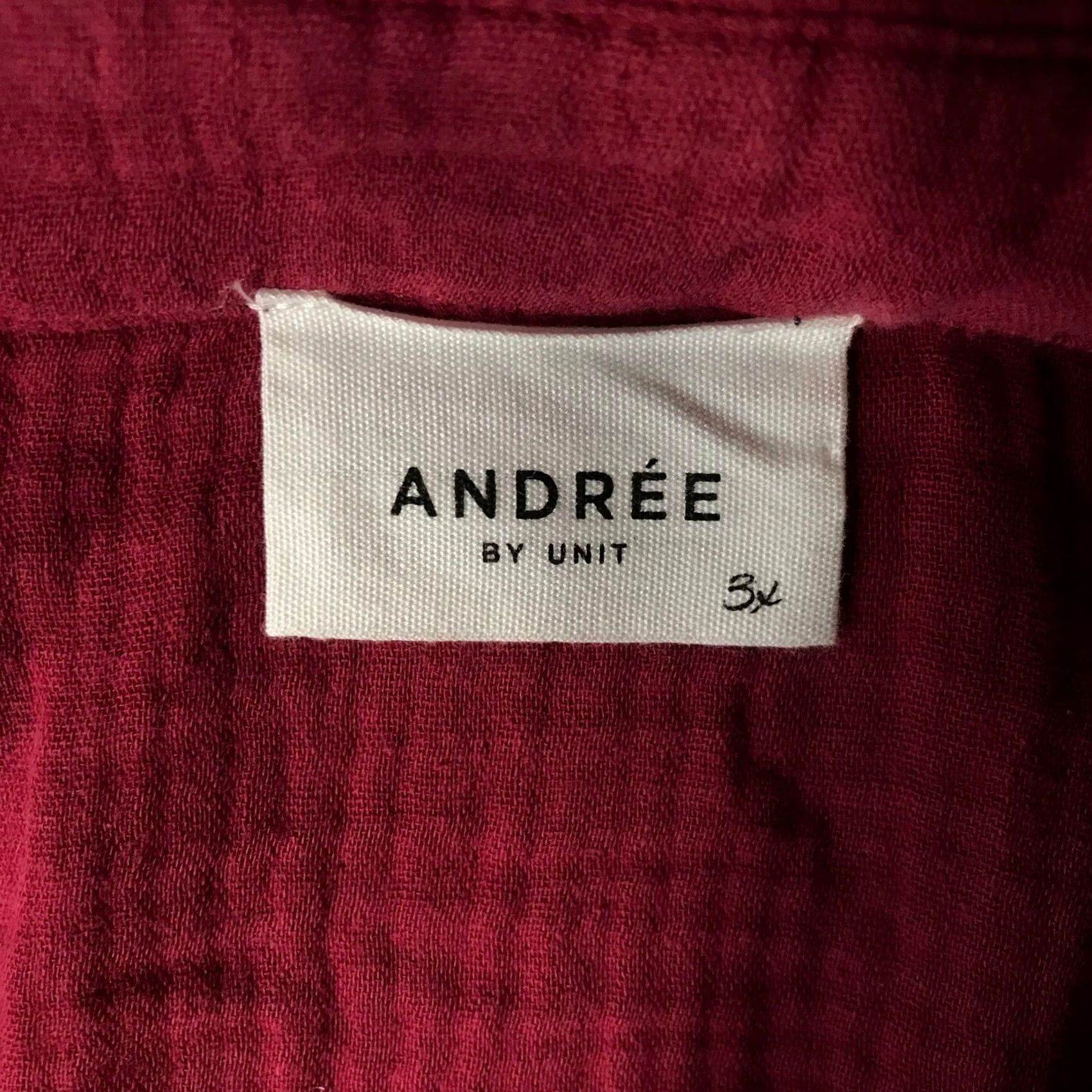 Vintage VINTAGE ANDRÉE BY UNIT Gauze V-Neck Collared Oversized Tunic Shirt 3X Size XXL / US 16-18 / IT 52-54 - 7 Thumbnail