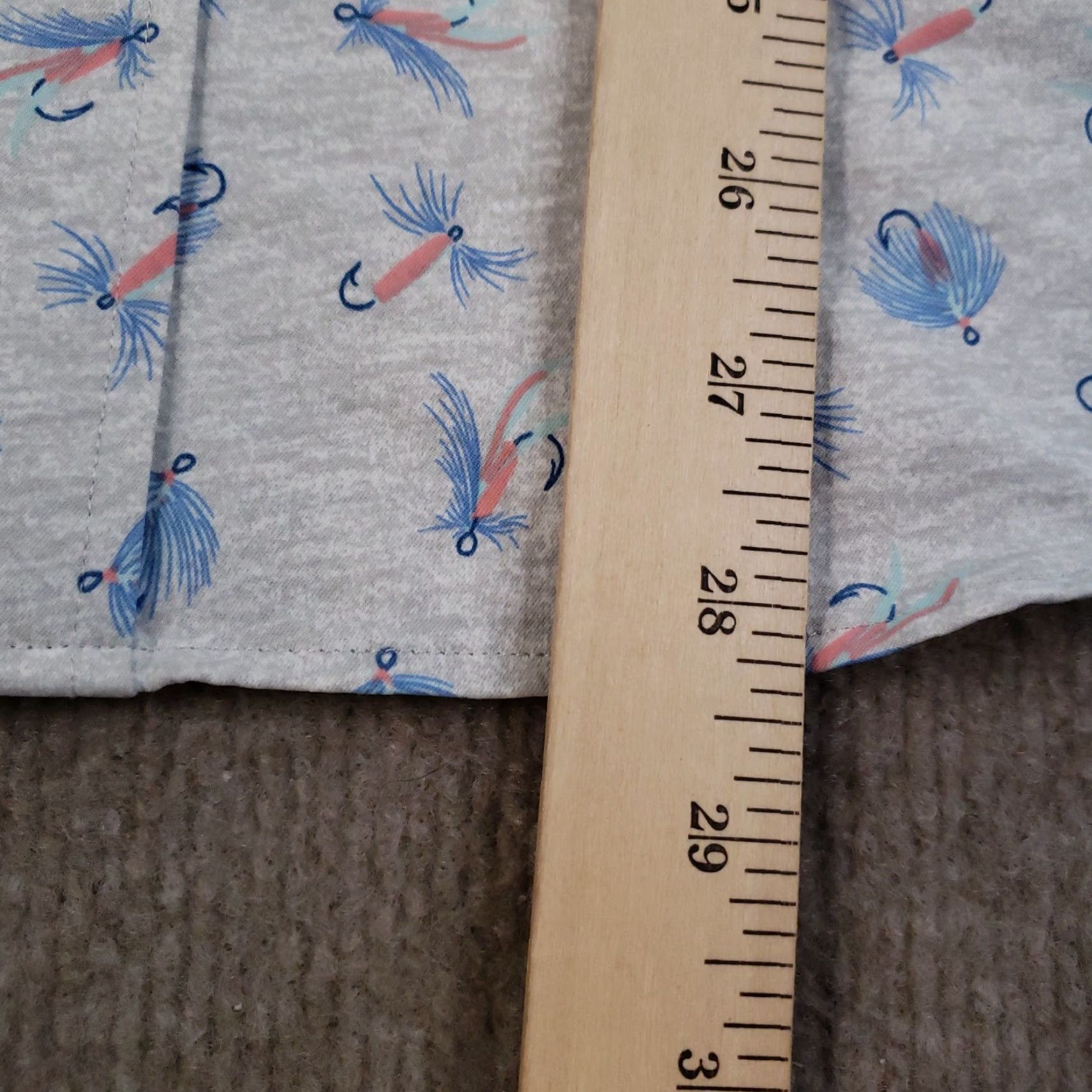 Southern Tide Southern Tide Shirt Mens Medium Gray Fly Fishing Print Stretch Button Up Casual Size US M / EU 48-50 / 2 - 4 Thumbnail