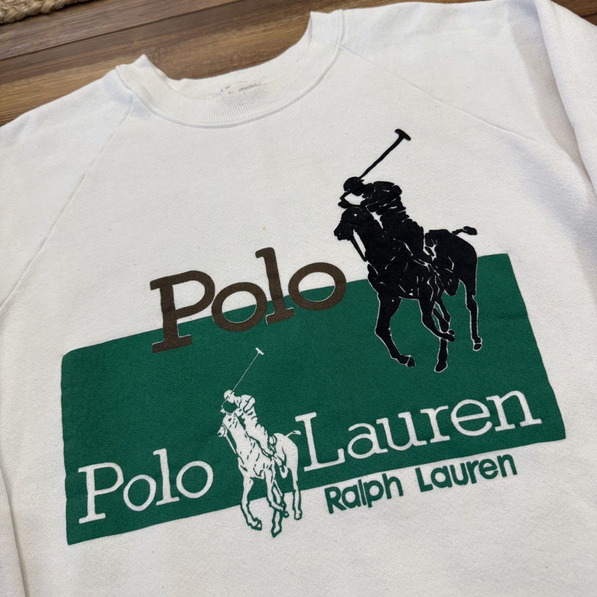 Other Vintage 90s Polo Ralph Lauren Bootleg White Crewneck Size US M / EU 48-50 / 2 - 2 Thumbnail