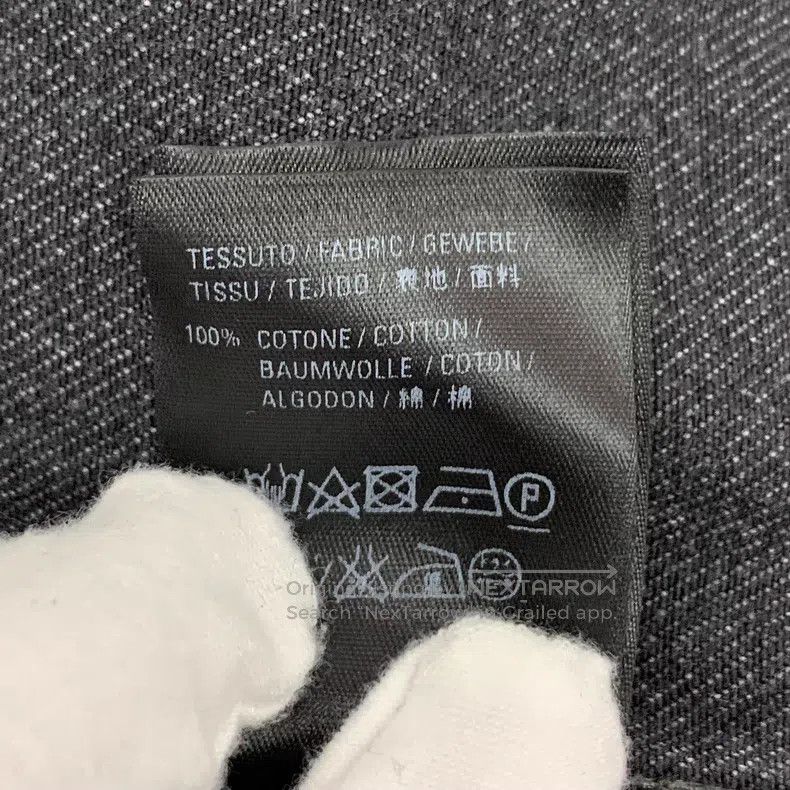 Balenciaga Balenciaga Smoked Grey Logo Letter Distressed Denim Jacket Size XXS / US 00 / IT 34 - 8 Thumbnail