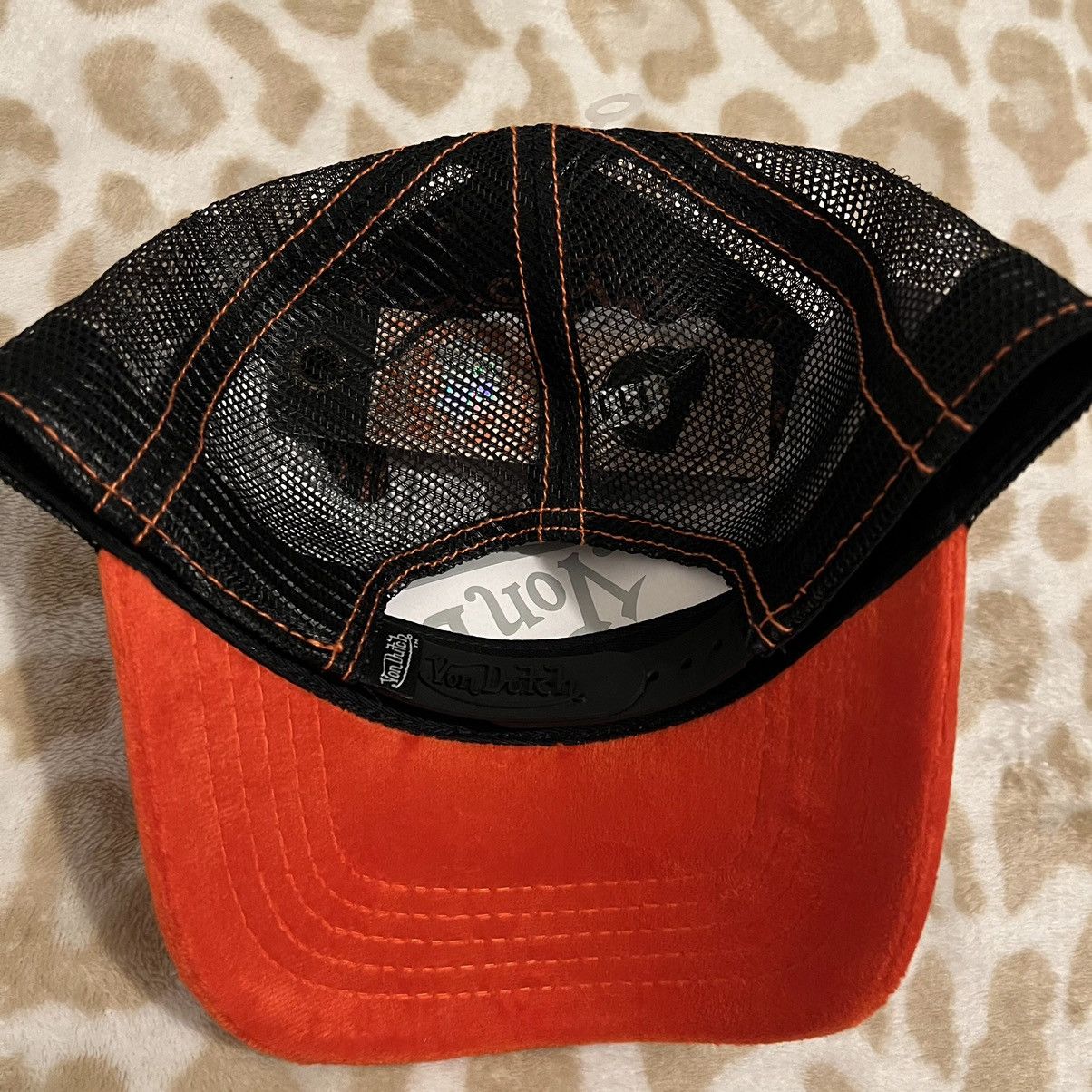 Von Dutch Von Dutch Red Orange Velvet Trucker 90$ Retail Size ONE SIZE - 4 Thumbnail
