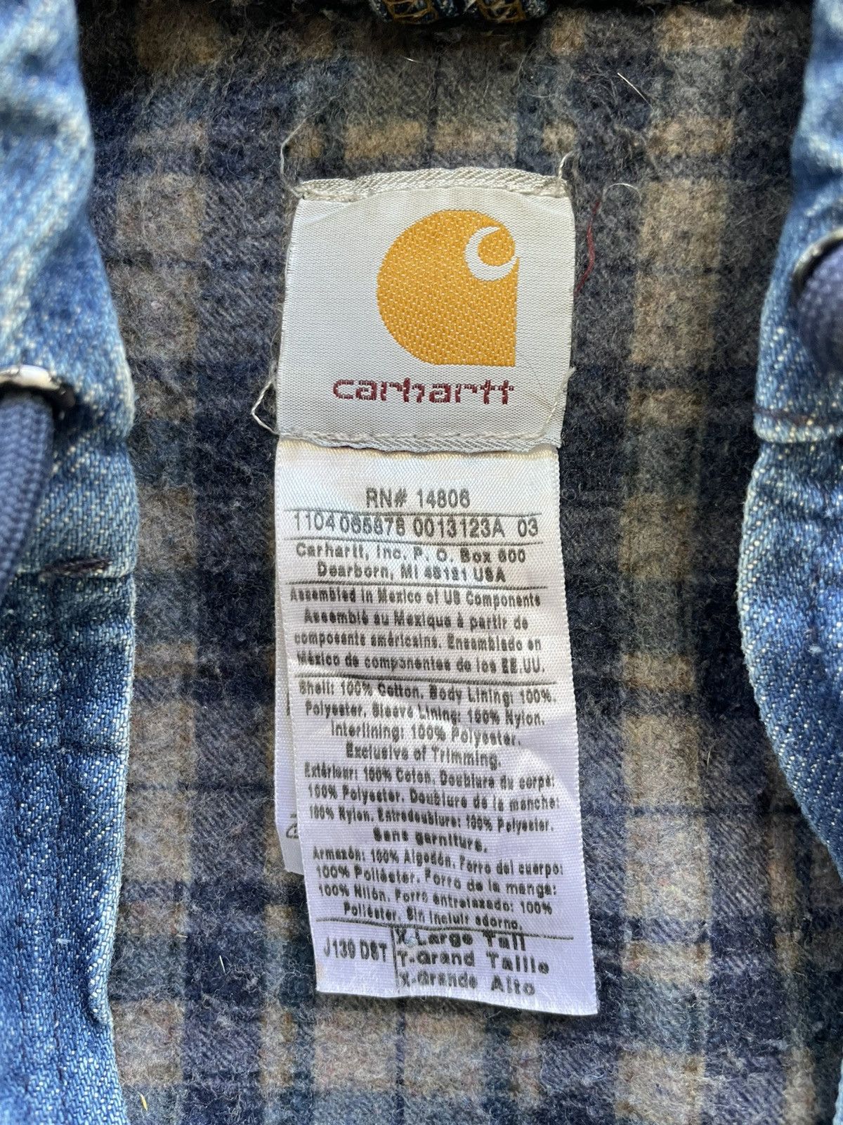 Carhartt Denim Active Carhartt Jacket DST Size US XL / EU 56 / 4 - 4 Thumbnail