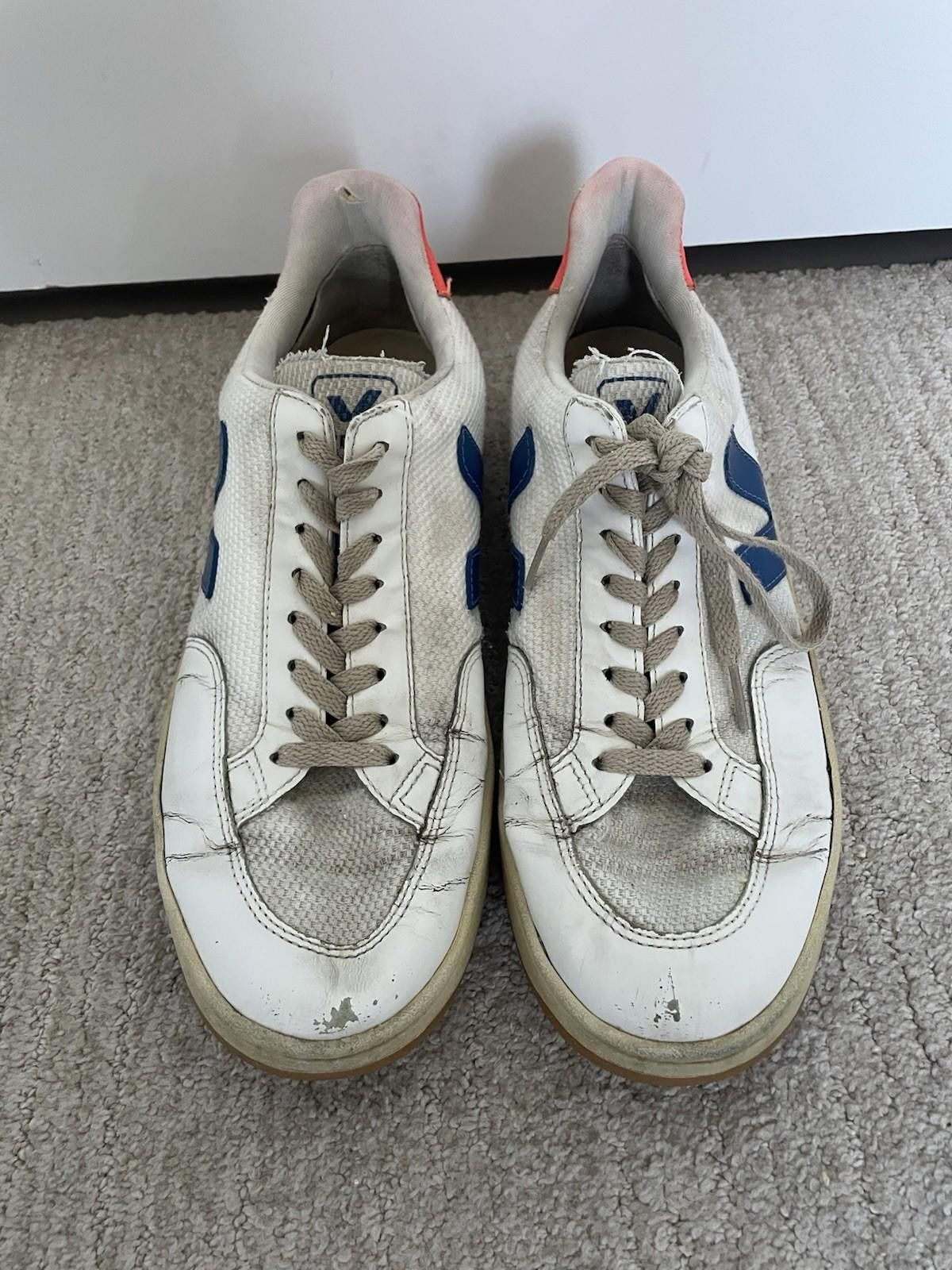 Veja Veja Men V-12 White Orange Blue Gum Sneaker Size 11 Size US 11 / EU 44 - 3 Thumbnail