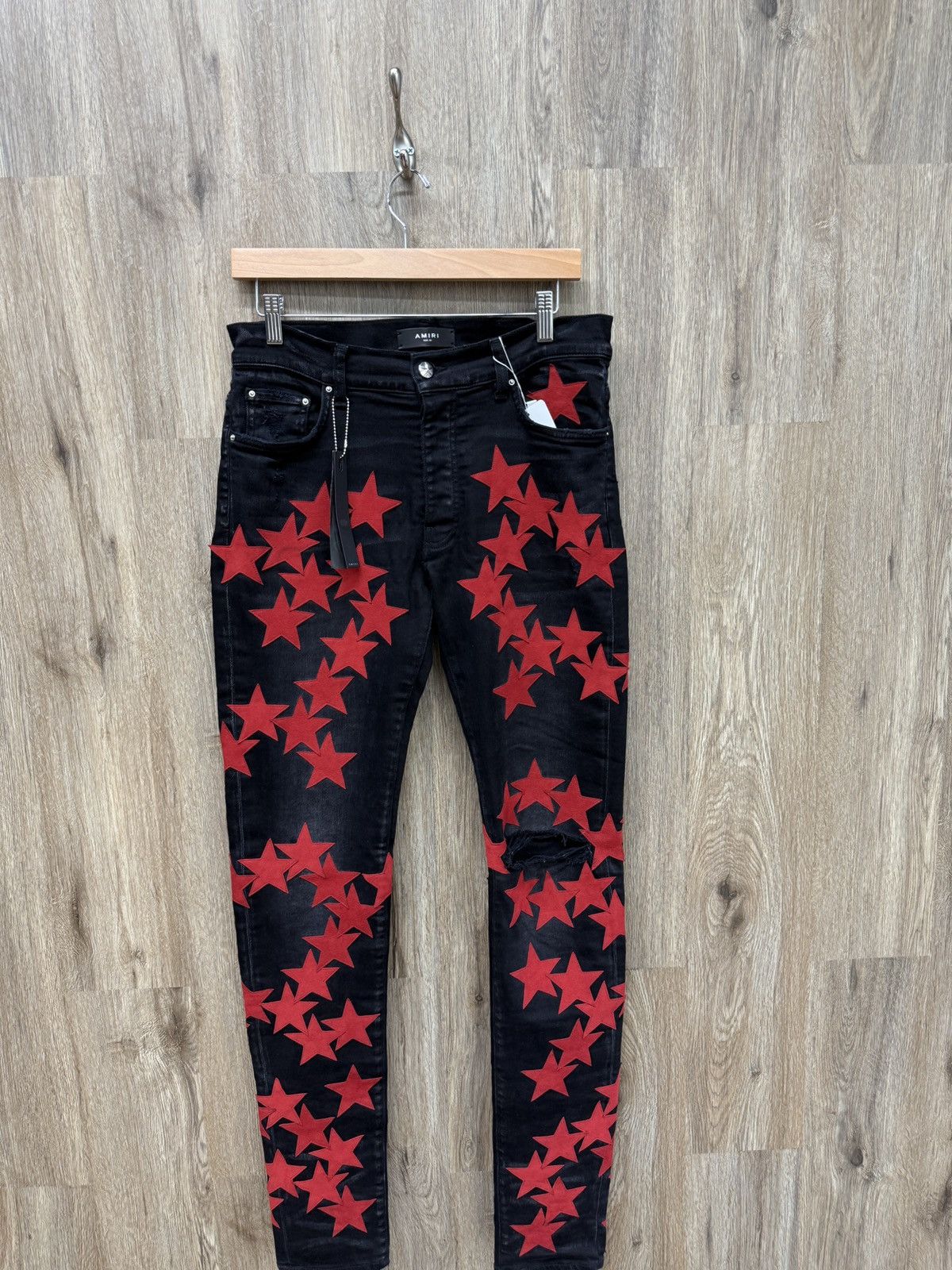Amiri Amiri Chemist Red Star Denim Jeans Size US 31 - 1 Thumbnail