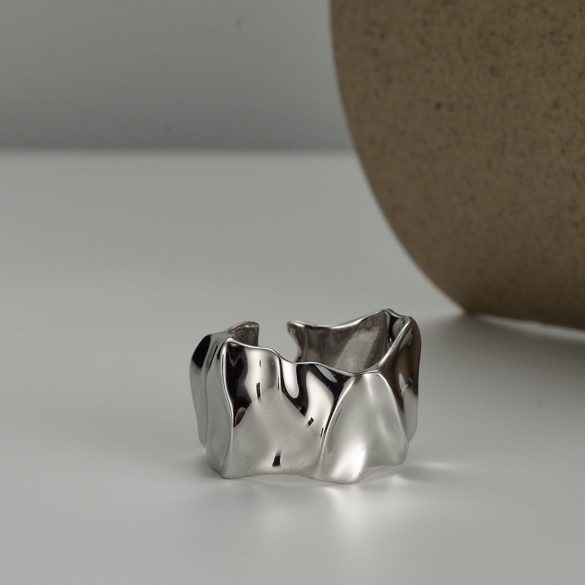 Jewelry New Design Jewelry Rings Open Size Chrome Ring (Size 7-13) Size ONE SIZE - 3 Thumbnail