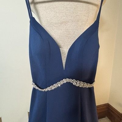 Other PROM/PAGEANT/FORMAL DRESS/GOWN Fits XS-S Navy Blue Train Size XS / US 0-2 / IT 36-38 - 3 Thumbnail
