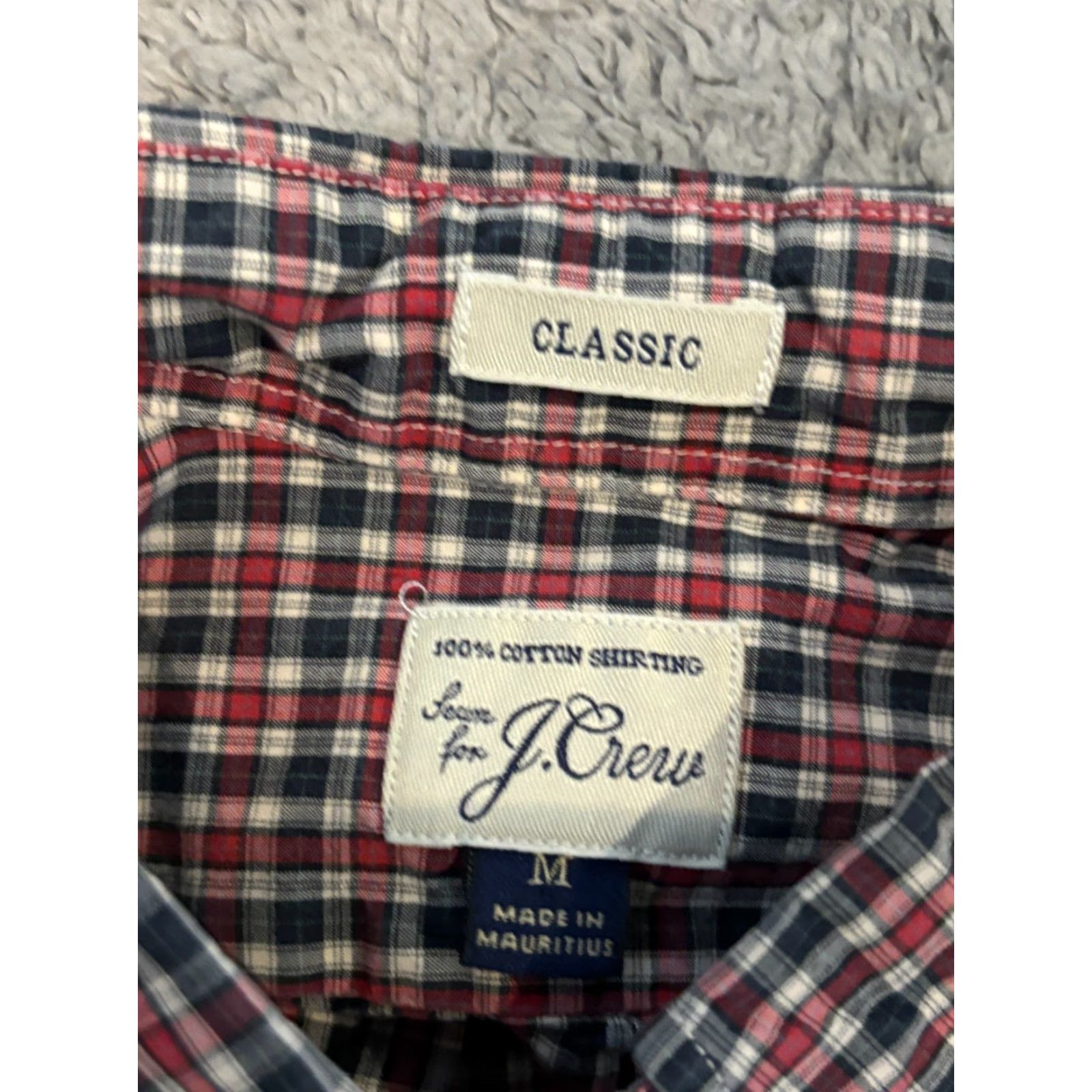 J.Crew J.CREW Shirt Mens Medium Plaid Long Sleeve Button 100% Cotton Multicolor Color Combo Casual, Travel, Preppy Mens Size US M / EU 48-50 / 2 - 2 Thumbnail