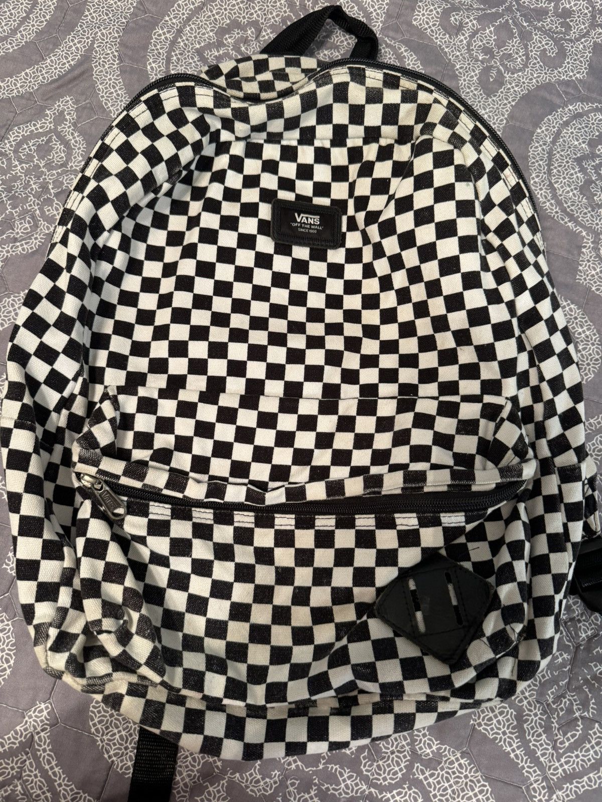Vans Vans black and white checkered backpack Size ONE SIZE - 1 Thumbnail