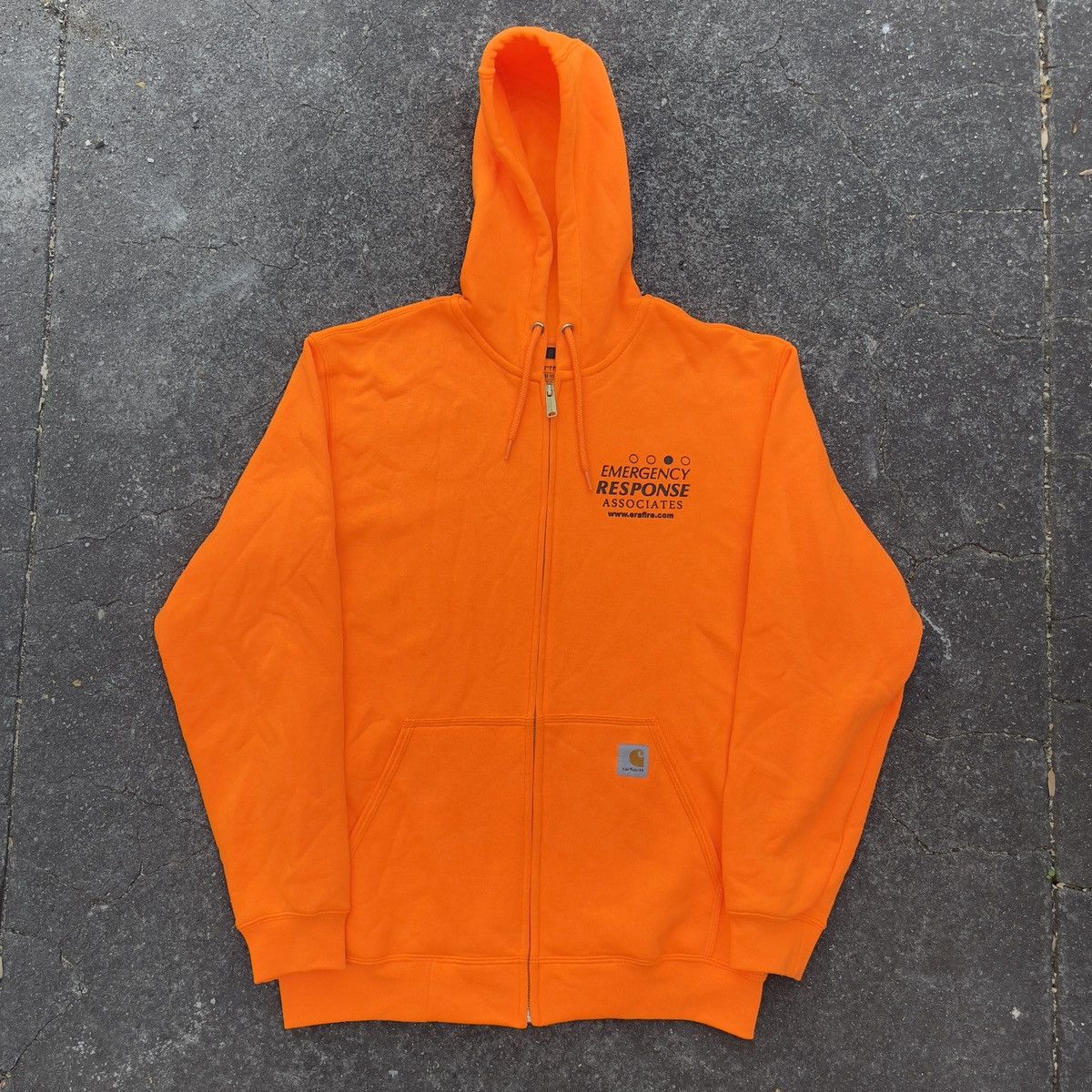 Carhartt × Carhartt Wip × Vintage BNWT Orange Carhartt Full Zip Loose Fit Hoodie Size US M / EU 48-50 / 2 - 1 Thumbnail