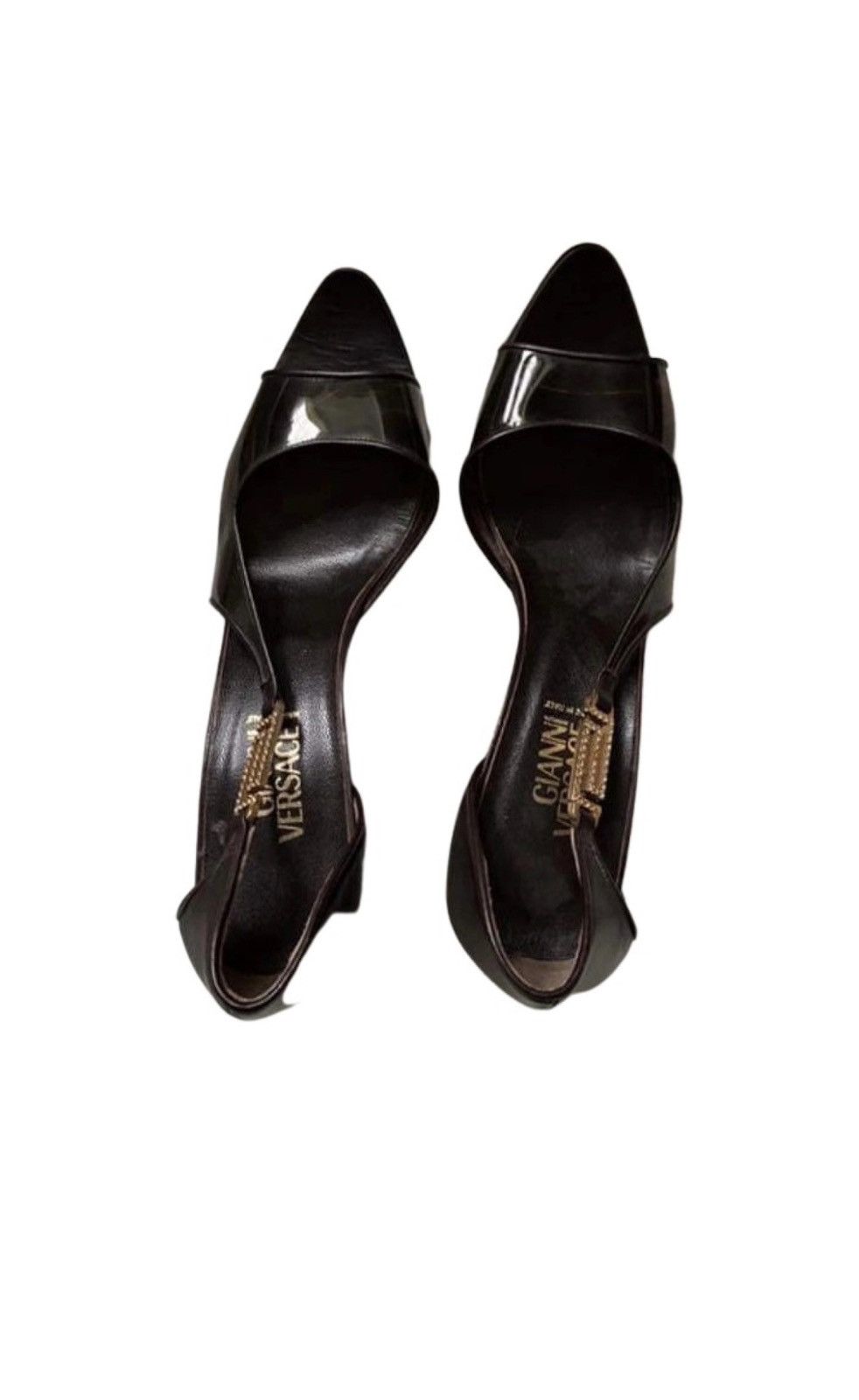 Versace × Vintage Leather Heels Gianni Versace Size US 6 / IT 36 - 1 Thumbnail