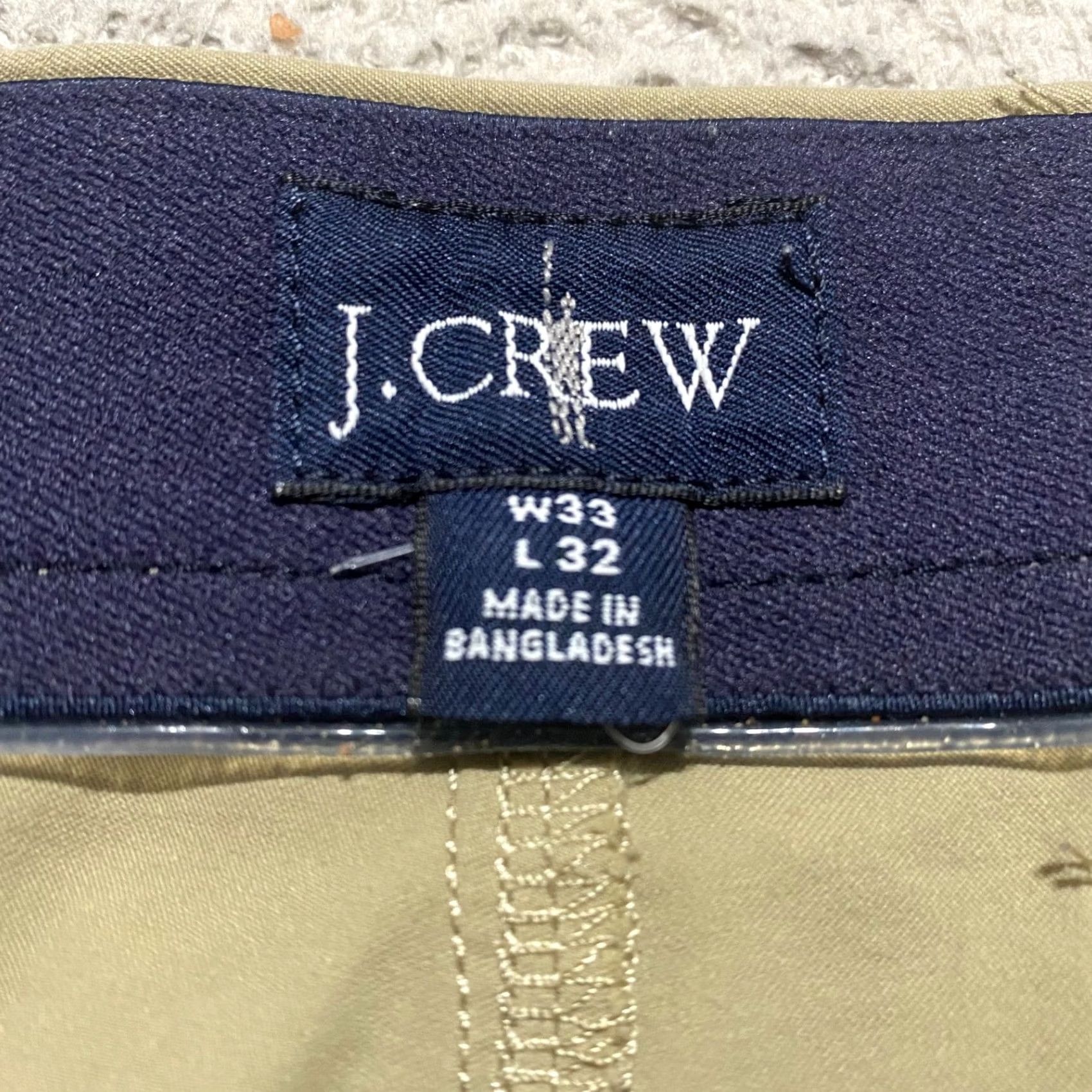 J.Crew J.CREW Pants Beige Chino Straight Stretch Mens 33x32 Casual Business Jeans Regular Front Pocket Size US 33 - 3 Thumbnail