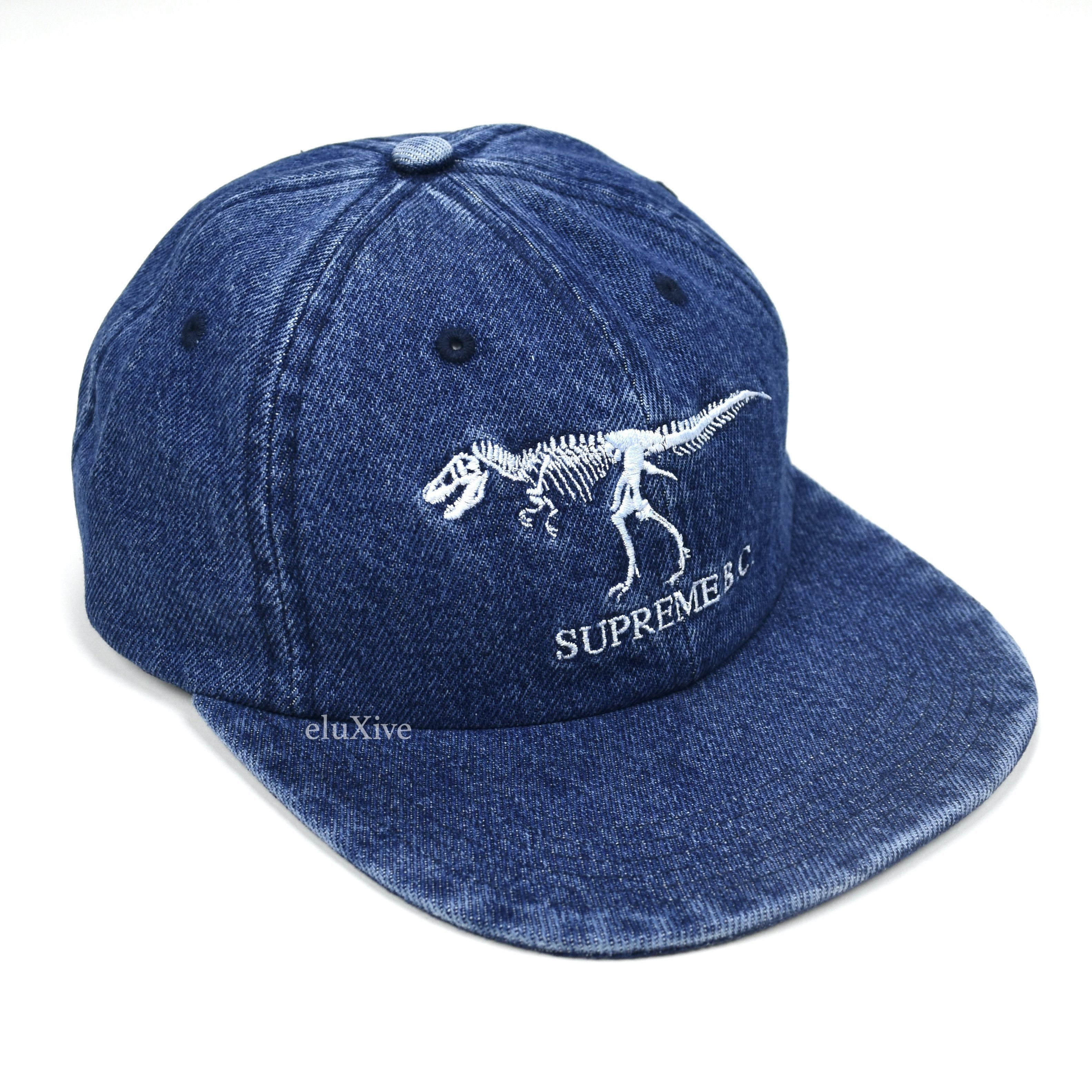 Supreme Supreme B.C. Dinosaur Logo Denim Hat FW18 Size ONE SIZE - 1 Preview