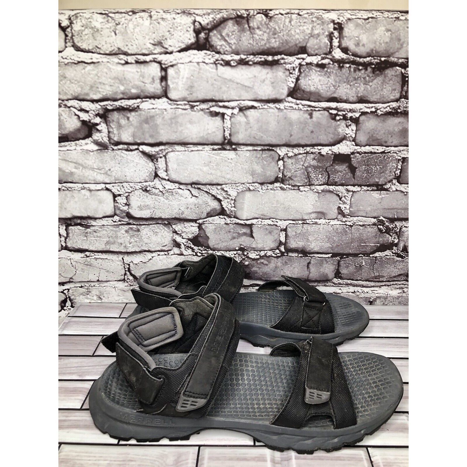 Merrell Merrell Black Synthetic Hiking AnkleStrap Performance Sandal Size US 14 / EU 47 - 13 Thumbnail