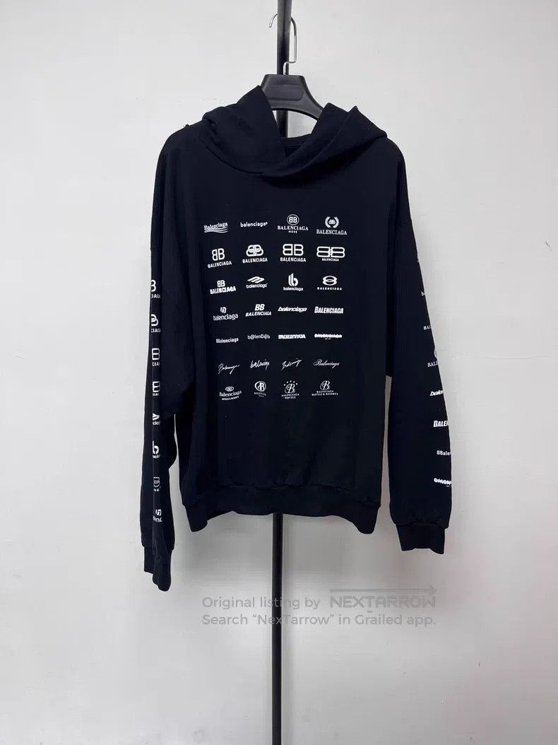 Balenciaga Letter Logo Print Long Sleeve Sweatshirt