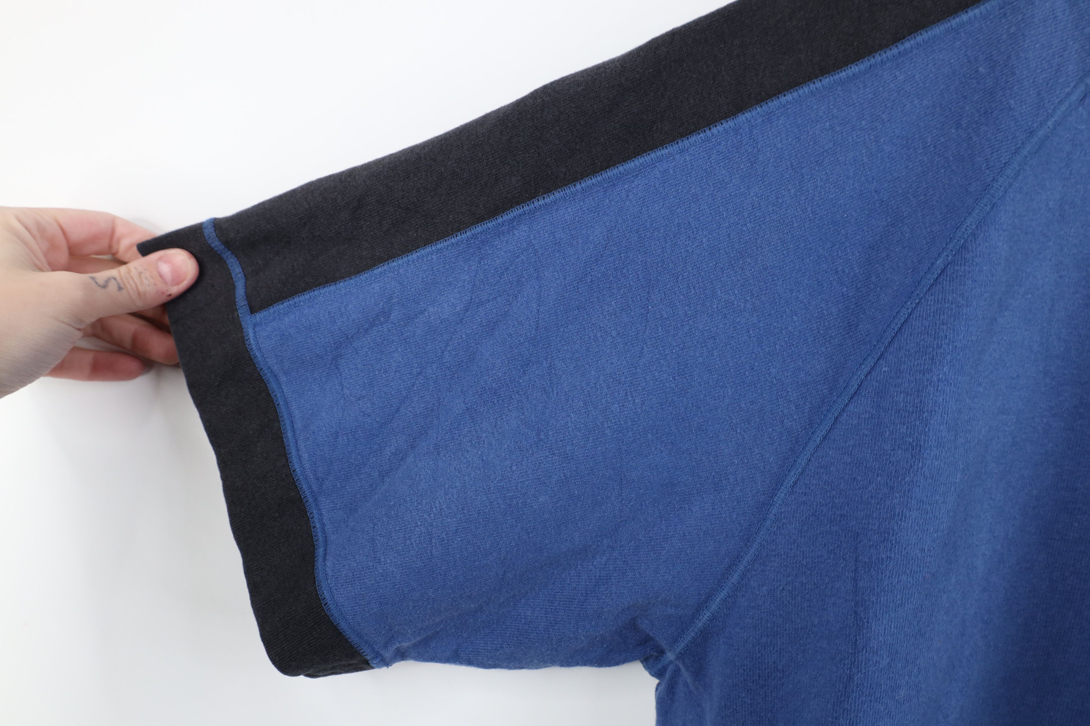 Nike Vintage 90s Nike Swoosh Heavy Knit Ringer T-Shirt Blue Size US L / EU 52-54 / 3 - 7 Thumbnail