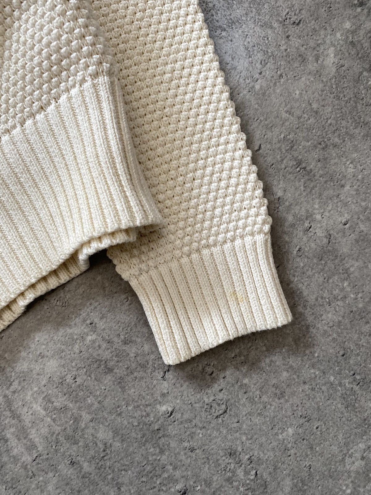 Acne Studios Acne Studios Beige Cusco Bubble knit textured sweater Size US M / EU 48-50 / 2 - 8 Thumbnail