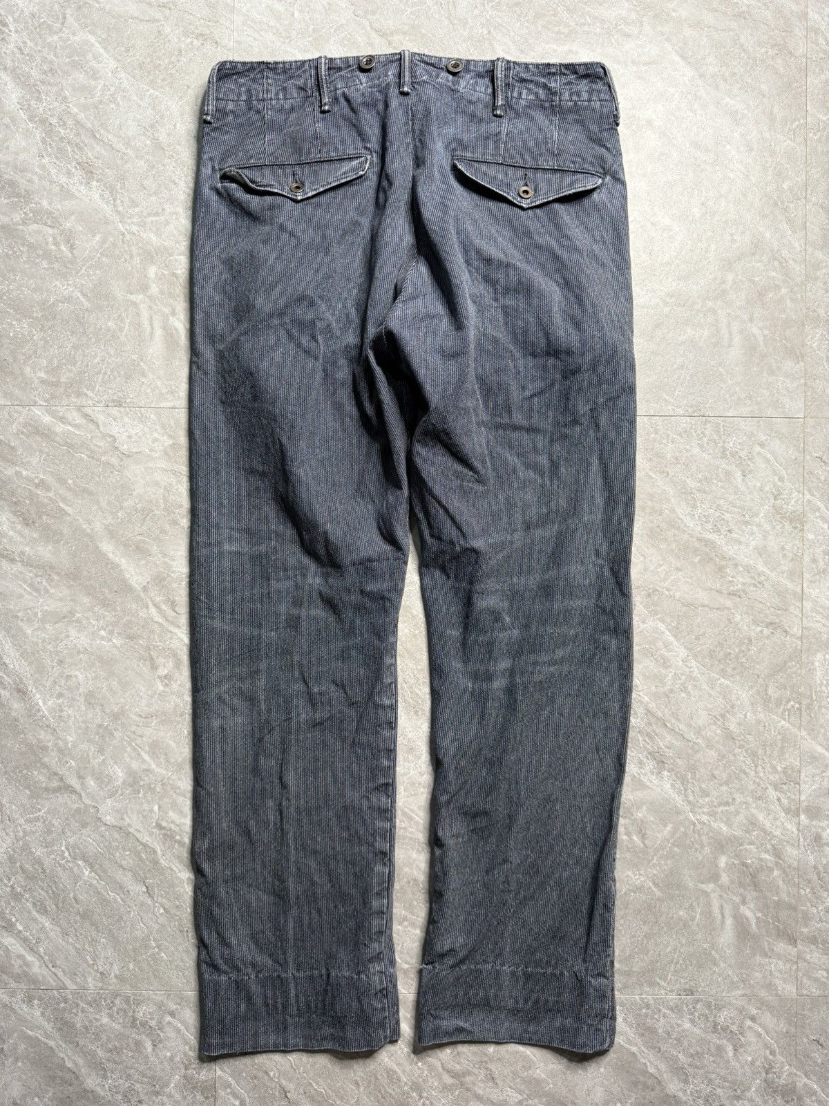 RRL Ralph Lauren RRL INDIGO DYED OFFICER PANTS Size US 32 / EU 48 - 2 Thumbnail
