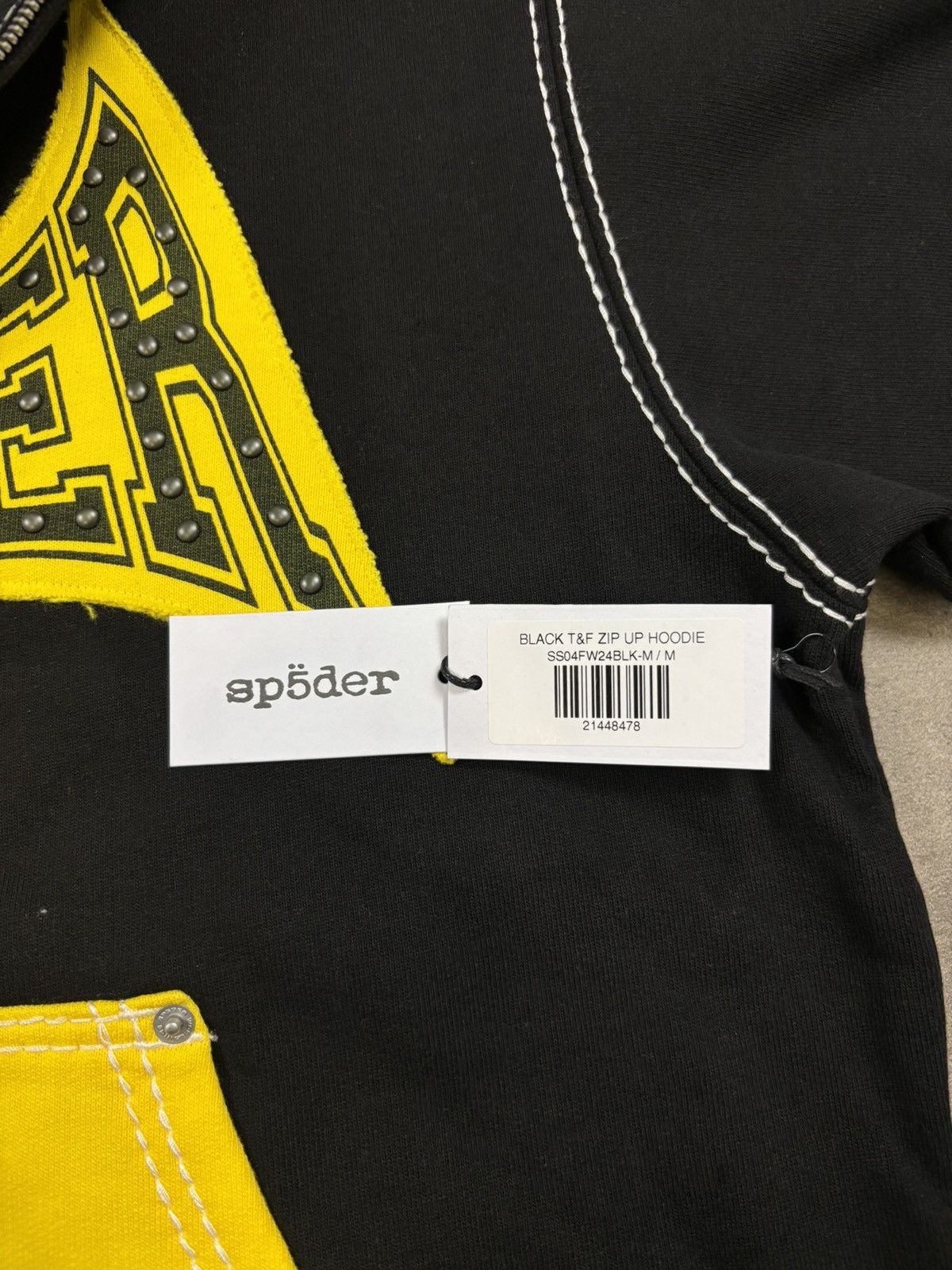 Sp5der Sp5der T&F Zip Hoodie, Black Size US M / EU 48-50 / 2 - 5 Thumbnail