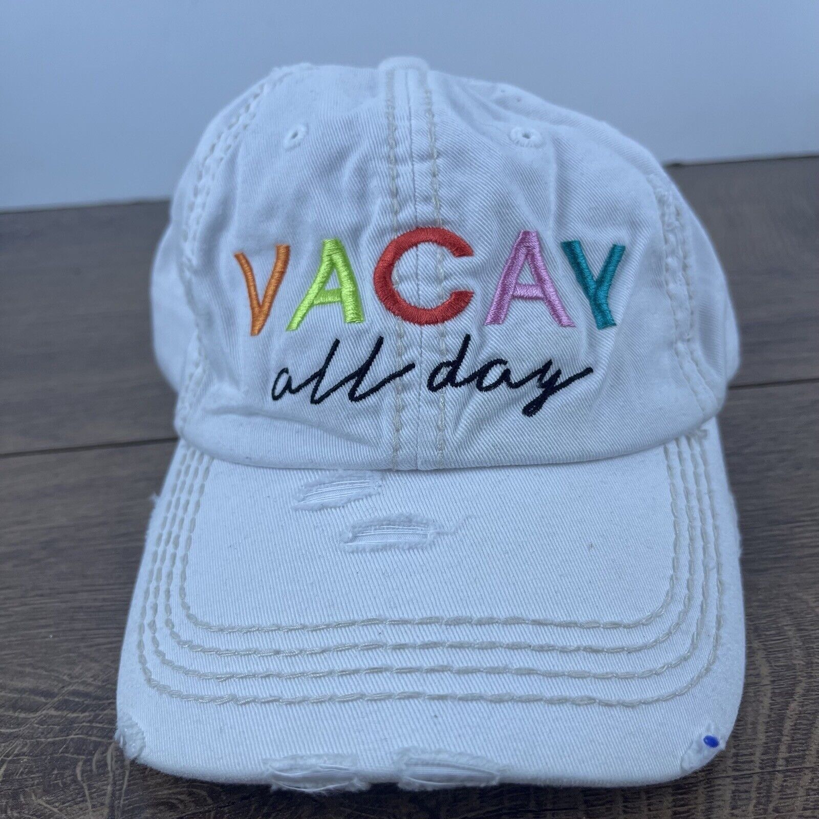 Other Vacay All Day Hat Vacation Vacay Hat White Adjustable Hat Wh Size ONE SIZE - 2 Thumbnail
