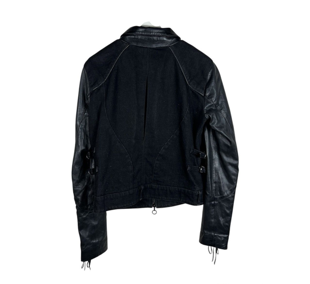 Diesel Black Gold Archive Diesel black gold denim leather jacket ties sleeves Size S / US 4 / IT 40 - 2 Thumbnail