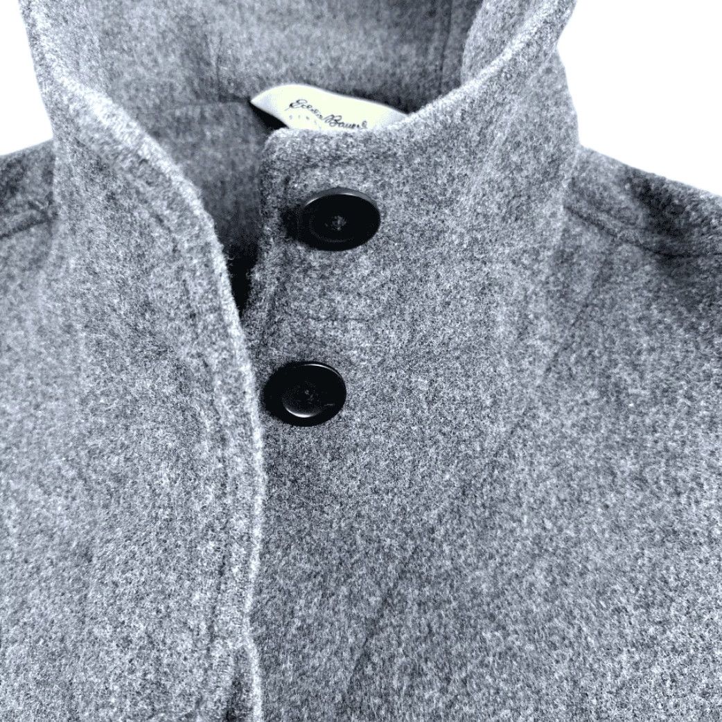 Eddie Bauer VINTAGE Eddie Bauer Coat Womens MEDIUM Gray Wool Hooded Heritage Outdoor USA Y2K Size M / US 6-8 / IT 42-44 - 5 Thumbnail