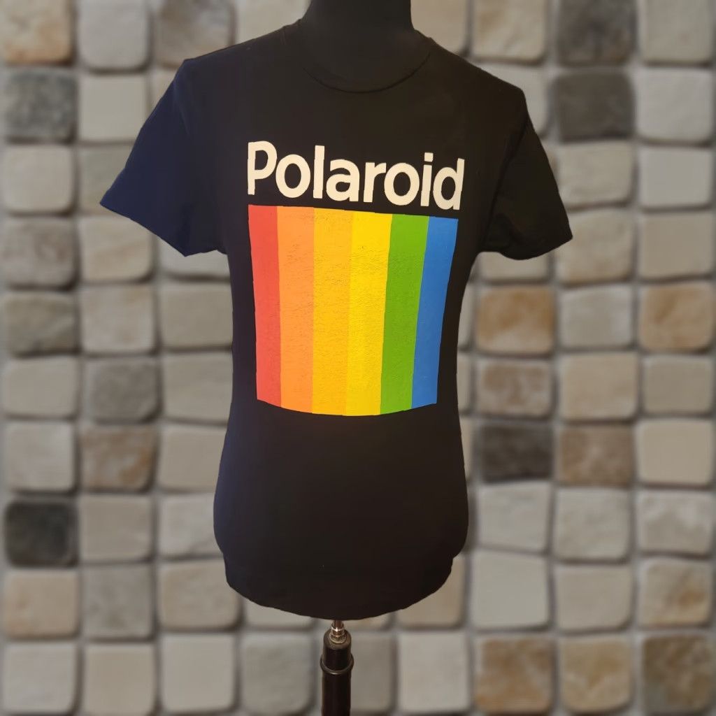Polaroid We Love Fine Polaroid T Shirt Black Rainbow Color Graphic Picture T Shirt Size L Size US L / EU 52-54 / 3 - 1 Thumbnail
