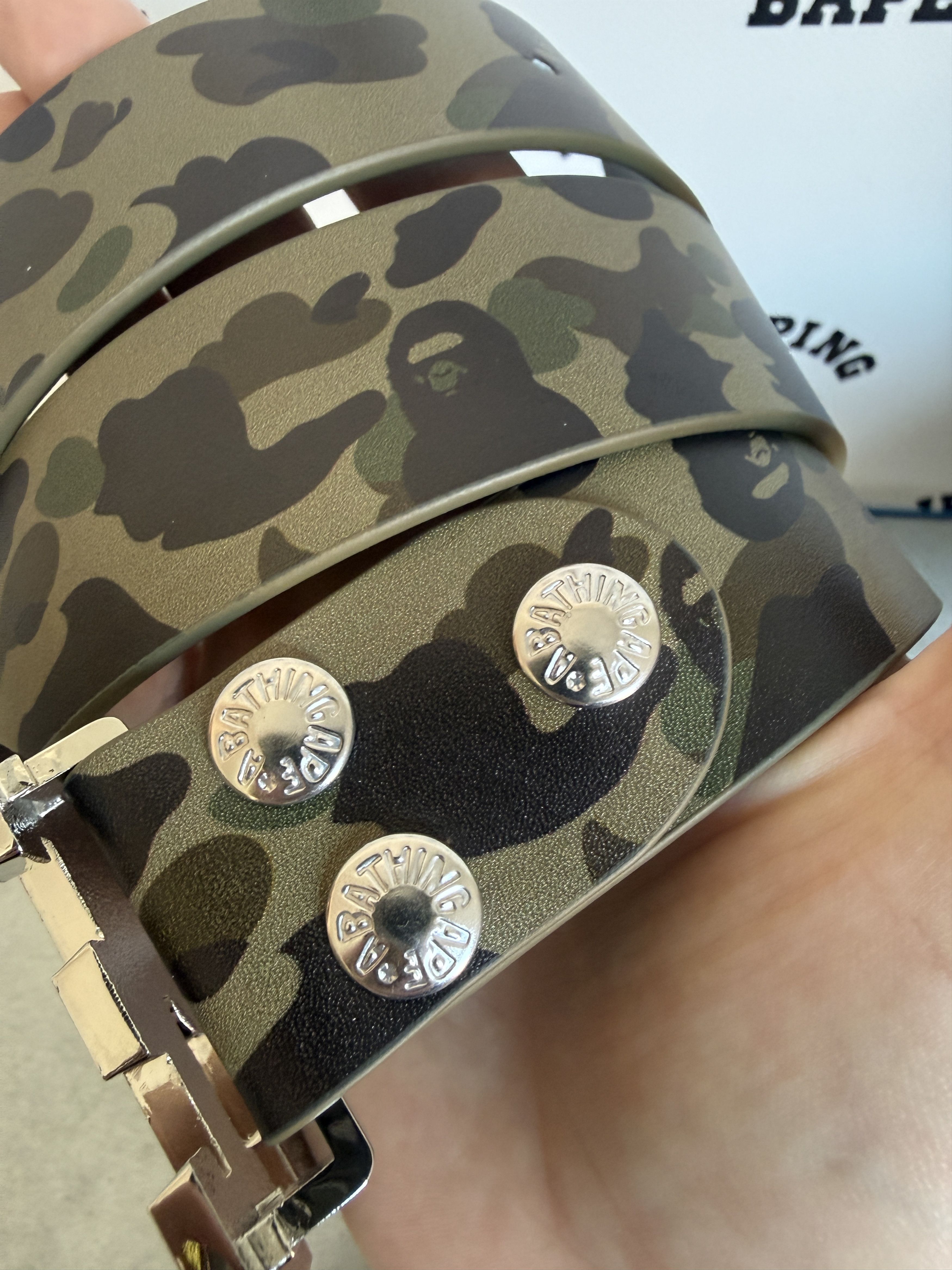 Bape BAPE 1ST CAMO BAPE LEATHER BELT (L/36) Size 36 - 4 Thumbnail