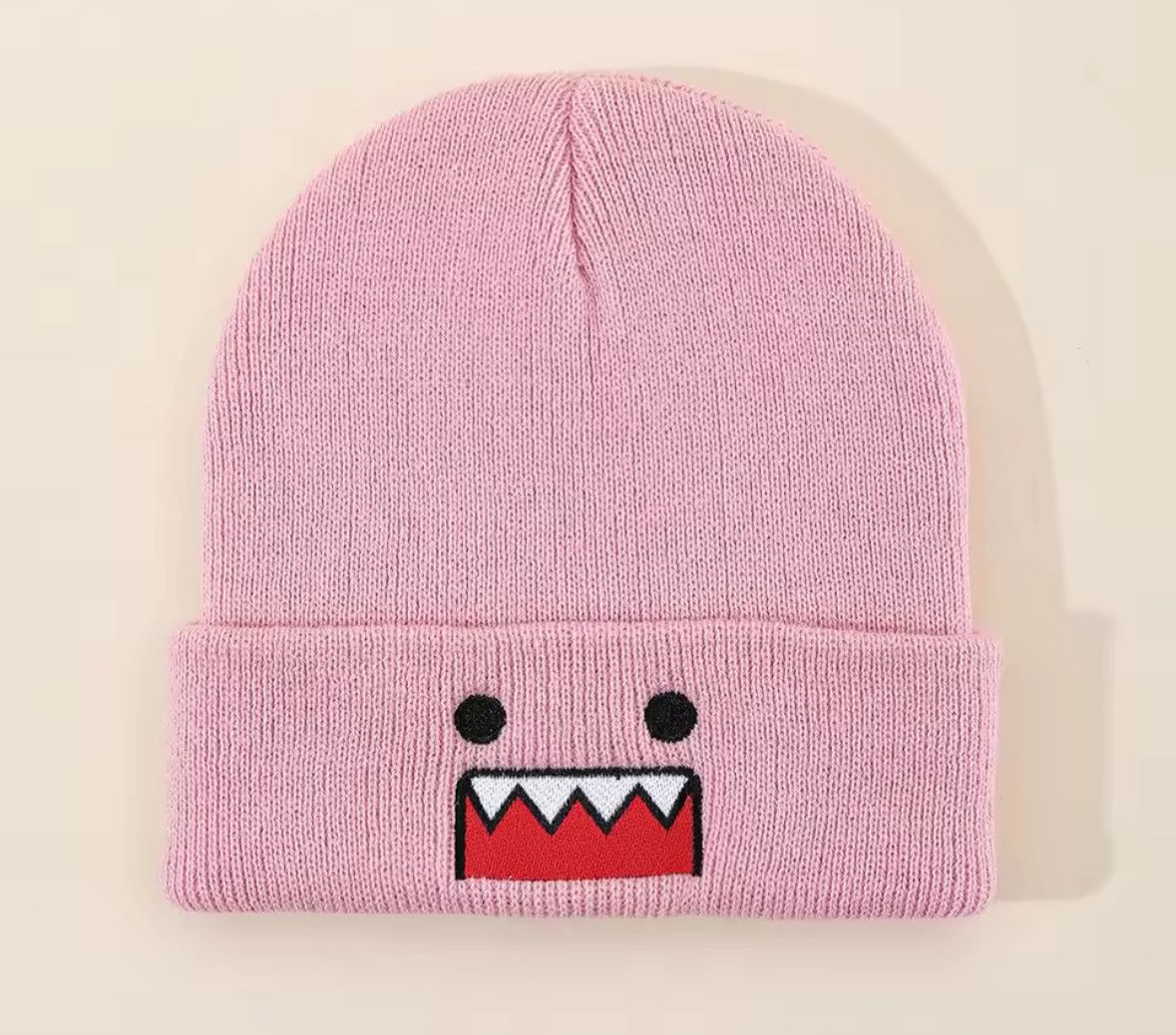 Japanese Brand Y2K Pink Domo Bear Kun Beanie Autumn Winter Warm Hat Size ONE SIZE - 1 Thumbnail