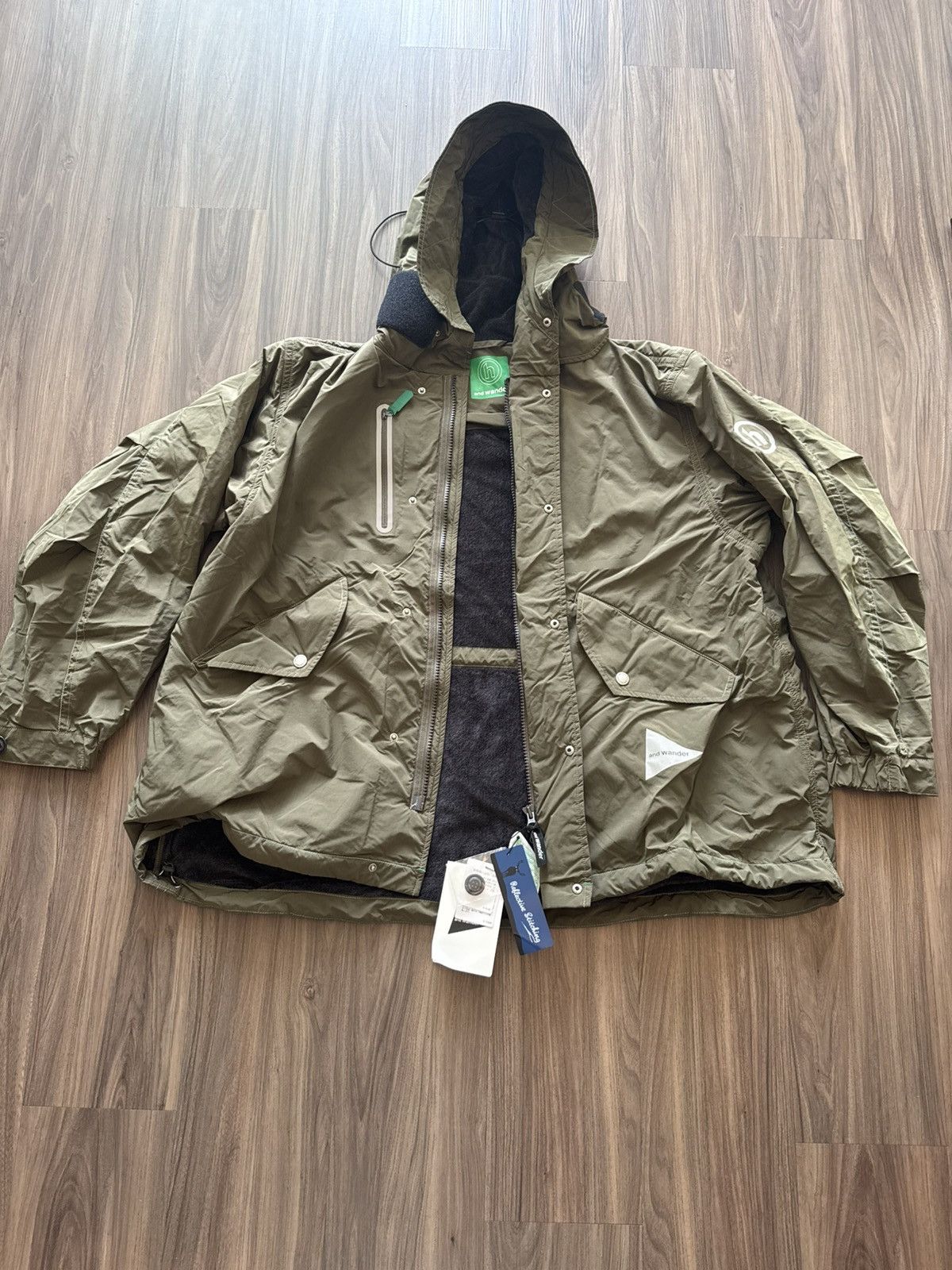 And Wander × HIDDEN and wander x Hidden NY Jacket L XL Olive Technical Parka Size US XL / EU 56 / 4 - 7 Thumbnail