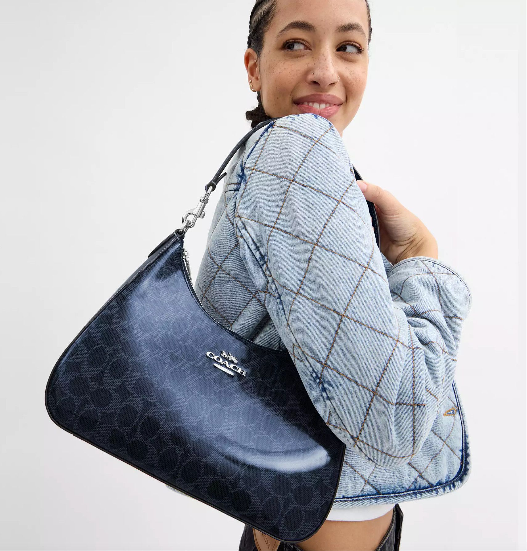 Coach Teri Hobo Bag In Signature Canvas CAK28 Size ONE SIZE - 11 Thumbnail
