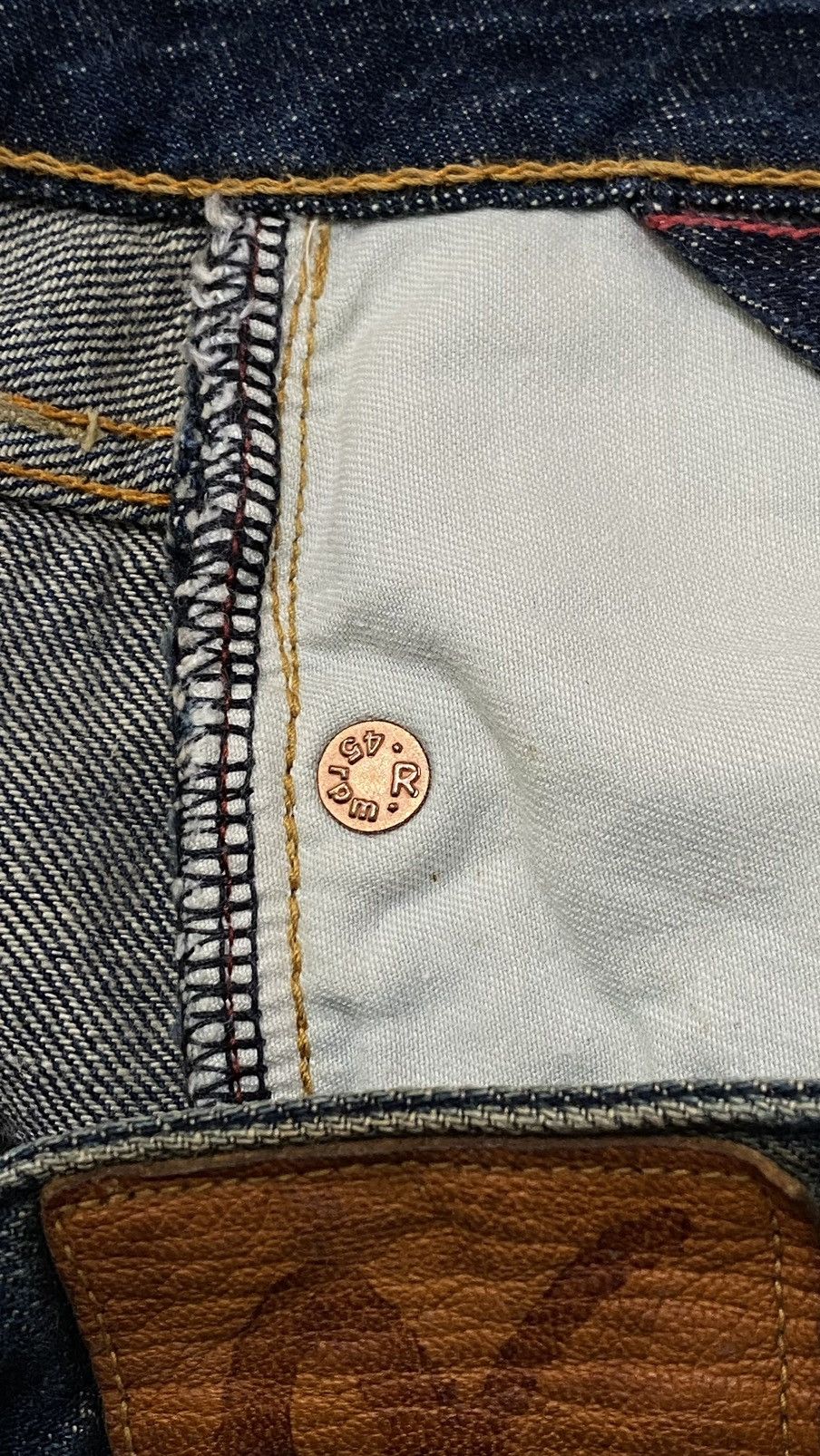 45rpm jeans denim selvedge faded