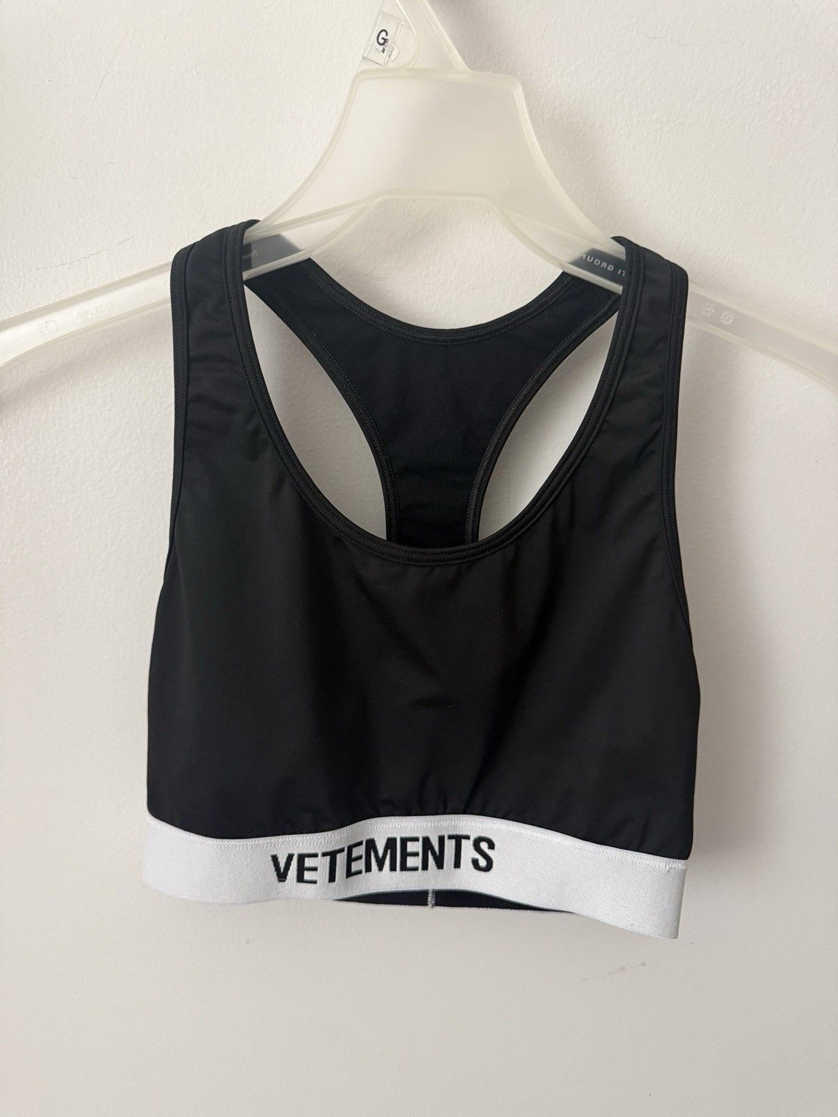 Reality Technology Black White Logo Sports Bra