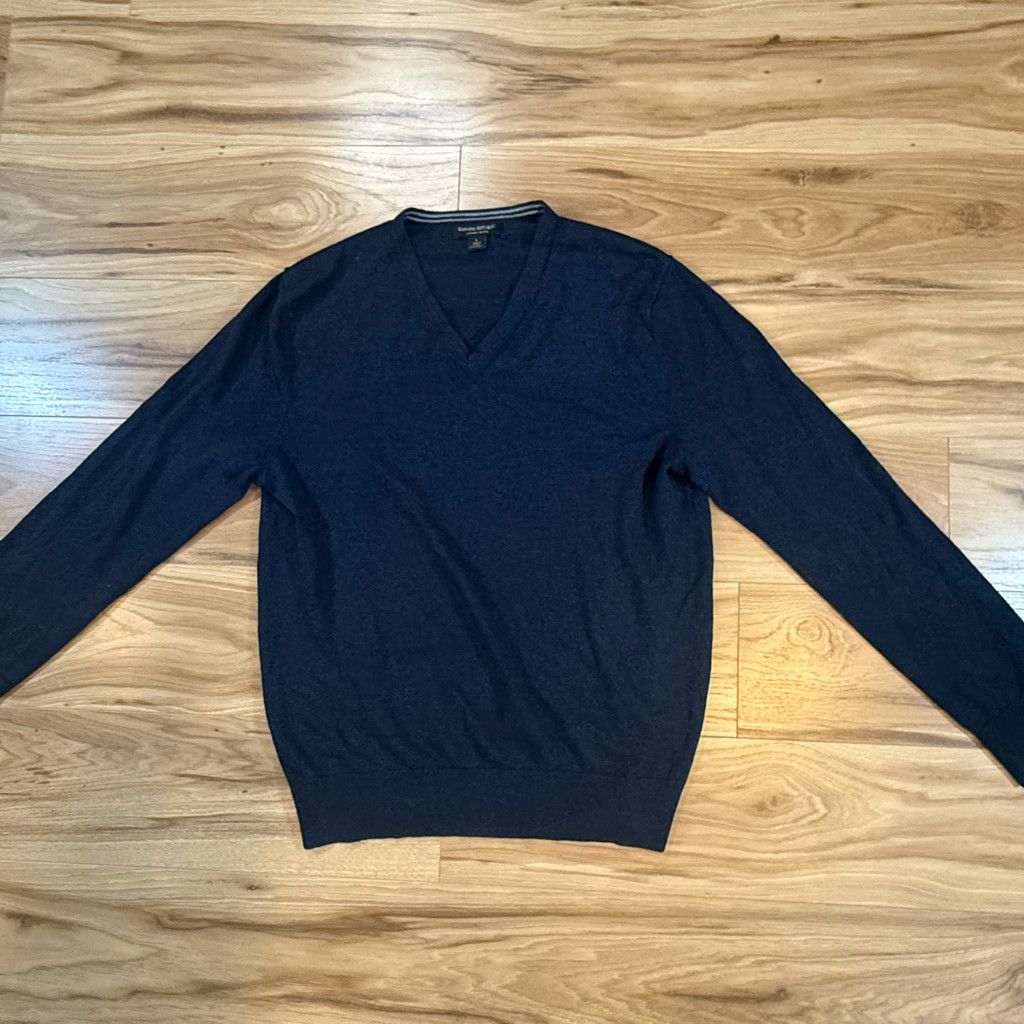 Banana Republic Banana Republic Men’s V-Neck Sweater Large Blue Size US L / EU 52-54 / 3 - 1 Thumbnail