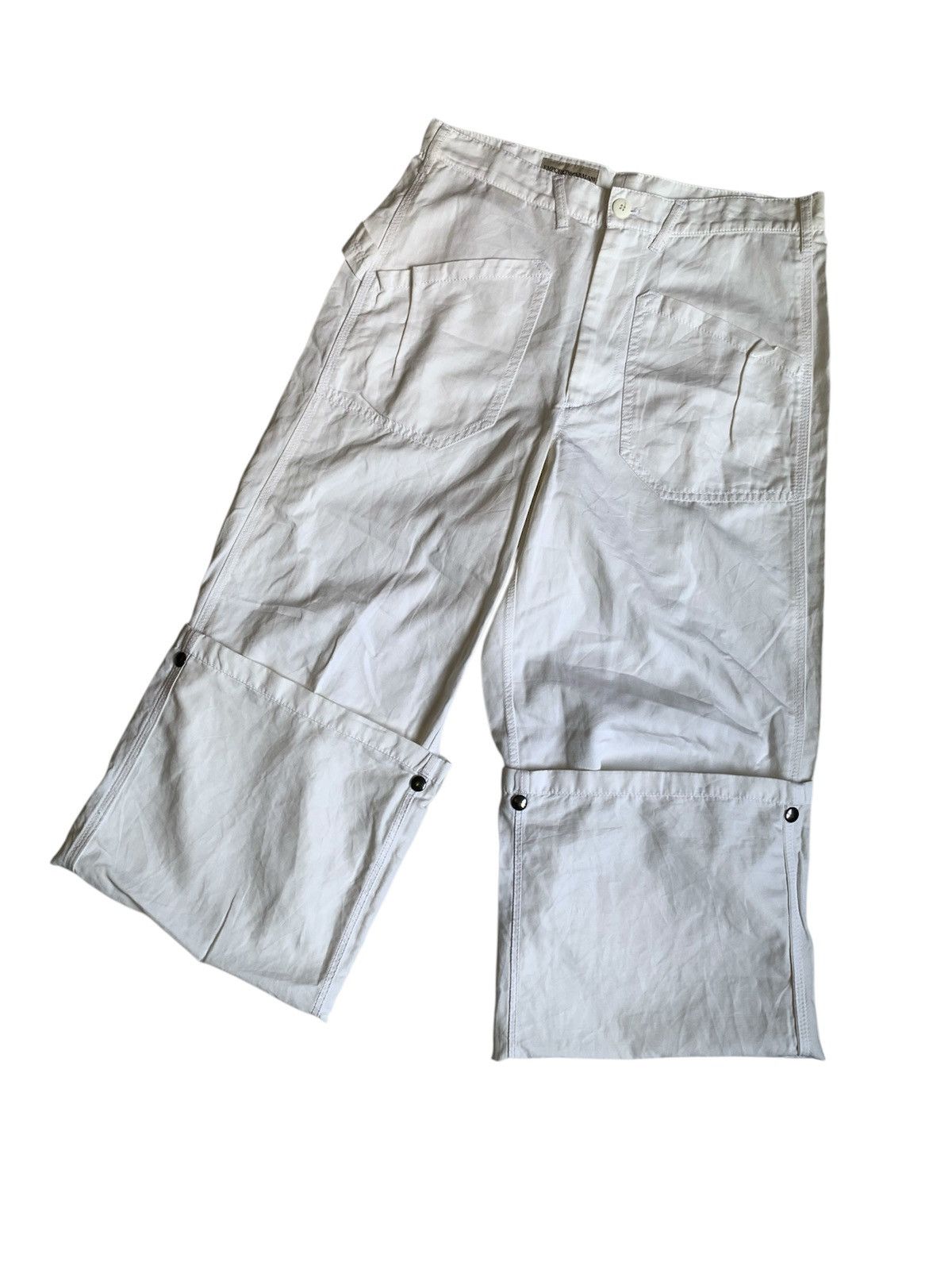 Emporio Armani × Vintage Rare Vintage Emporio Armani Knee Button Baggy Style Size US 30 / EU 46 - 2 Thumbnail