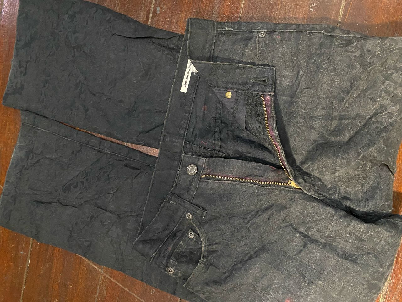 Designer × Japanese Brand × semanticdesign Unisex🔥 semantic design fullprint bootcut pants Size 27" / US 4 / IT 40 - 11 Thumbnail