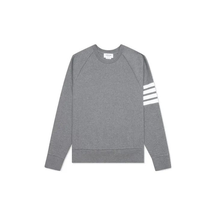 Thom Browne Thom Browne Classic Grey Striped Long Sleeve Sweatshirt Size US S / EU 44-46 / 1 - 1 Thumbnail