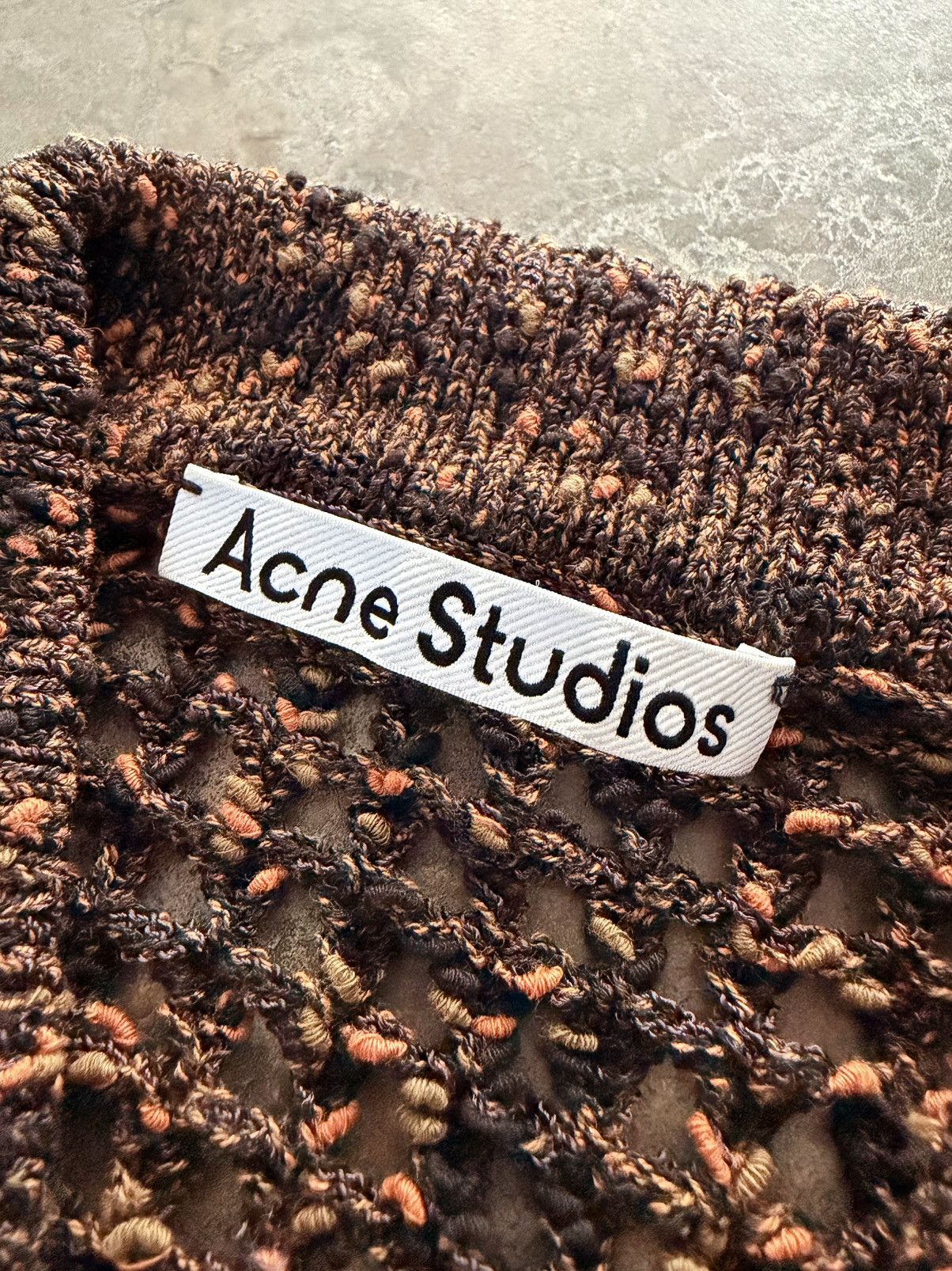 Acne Studios Acne Studios Open Knit Polo Shirt Size S / US 4 / IT 40 - 9 Thumbnail