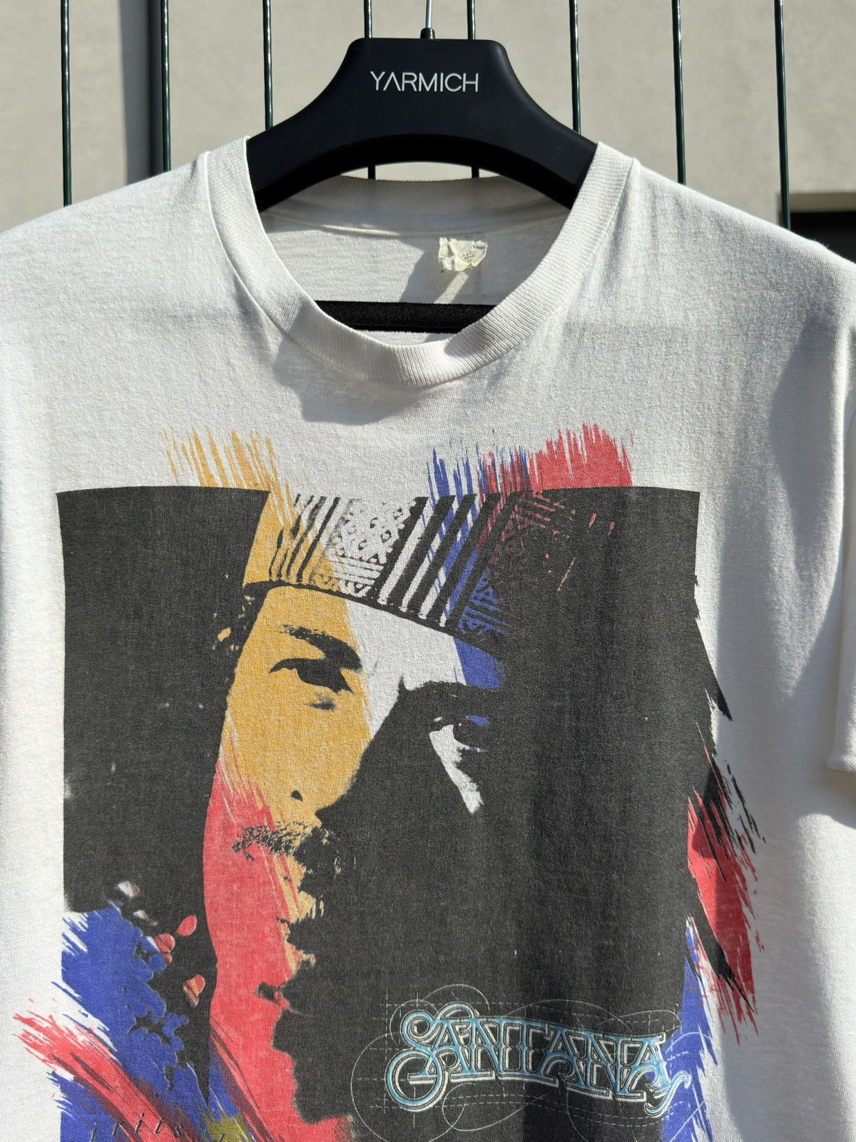 Band Tees Vintage 1989 Carlos Sanatana Portrait Band Tee Single Stitch Size US M / EU 48-50 / 2 - 2 Thumbnail